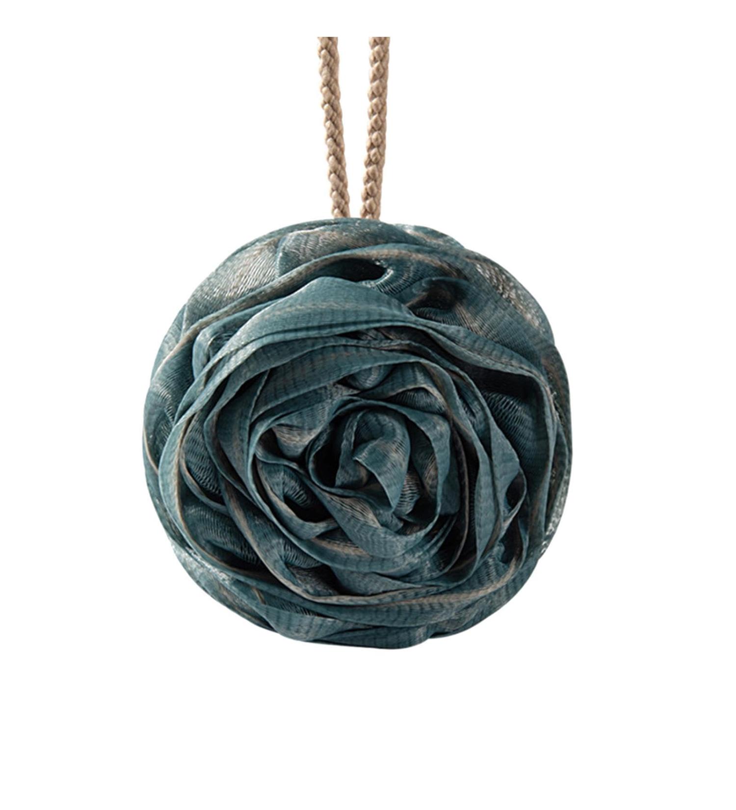 Qhvynpo Soft Shower Sponge | Large Rose Bath Sponge | Cute Bath Balls with Lanyard Portable Bath Supplies for Home Apartment Bathroom Dormitory Blue - Buy Online on GoSupps.com