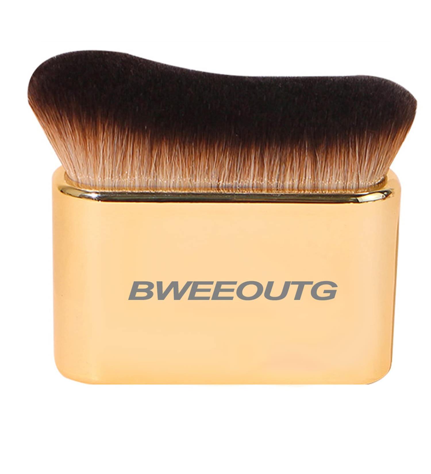 Foundation Body Makeup Brush Professional Kabuki Brush for Flawless Blending of Powder Cream and Liquid Blush (Dark Gold) | High Density Cosmetic Tool - Buy Online on GoSupps.com