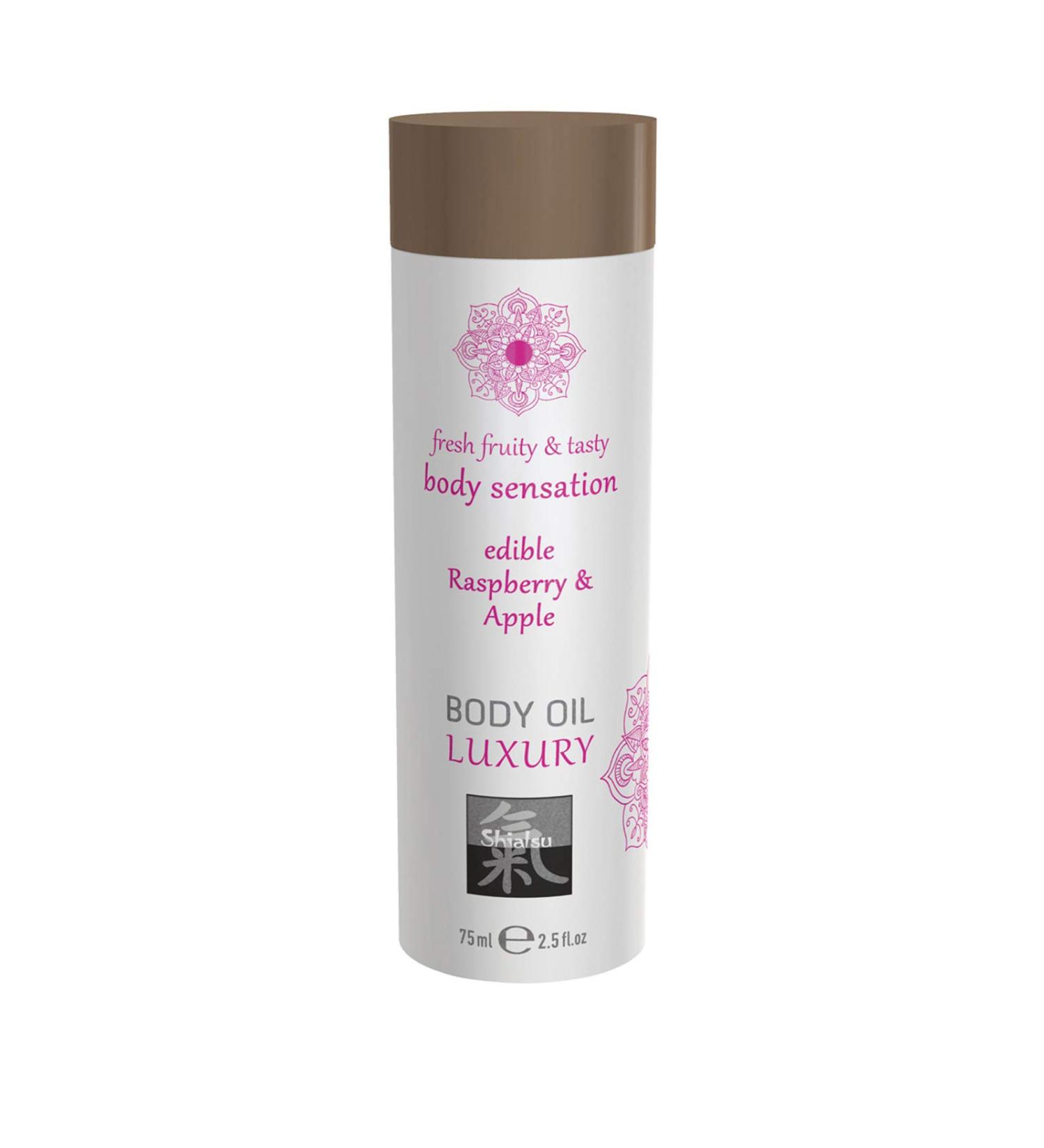 Body Oil Massage Oil 75ml edible with flavor Raspberry & Apple Raspberry & Apple