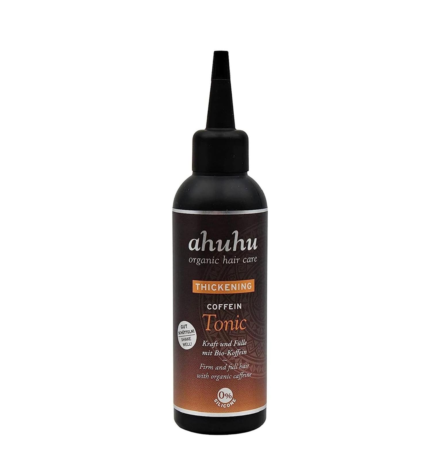 Ahuhu THICKENING Caffeine Tonic (100ml) - Strengthening Hair Tonic with Organic Caffeine | Promotes Hair Growth and Thickens Hair | Ideal for All Hair Types | Vegan - Buy Online on GoSupps.com