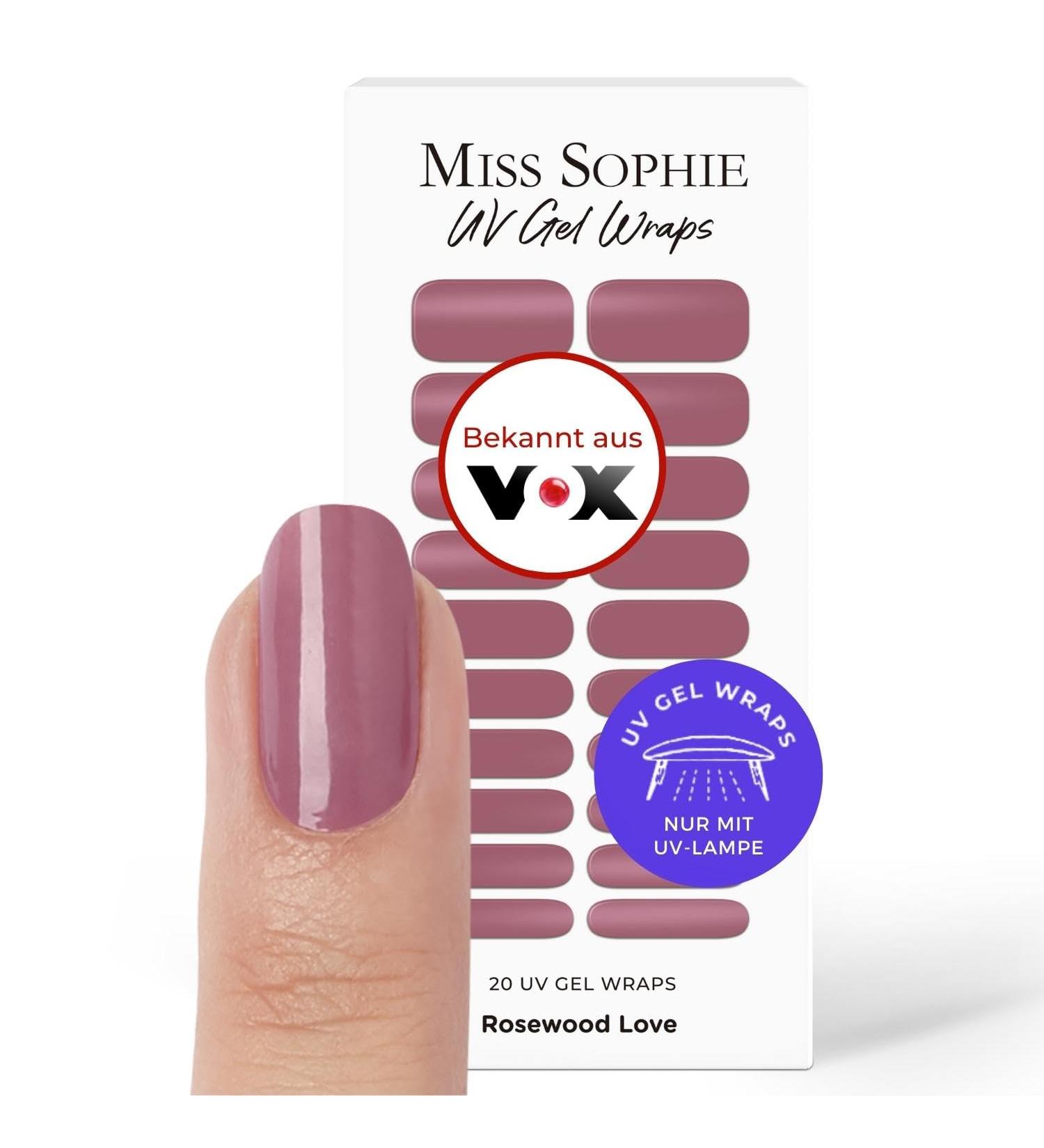 Original Miss Sophie UV Gel Nail Foils - Rosewood Love | Premium UV Gel Nail Polish Strips for Finger & Toenails | International Shipping Available - Buy Online on GoSupps.com