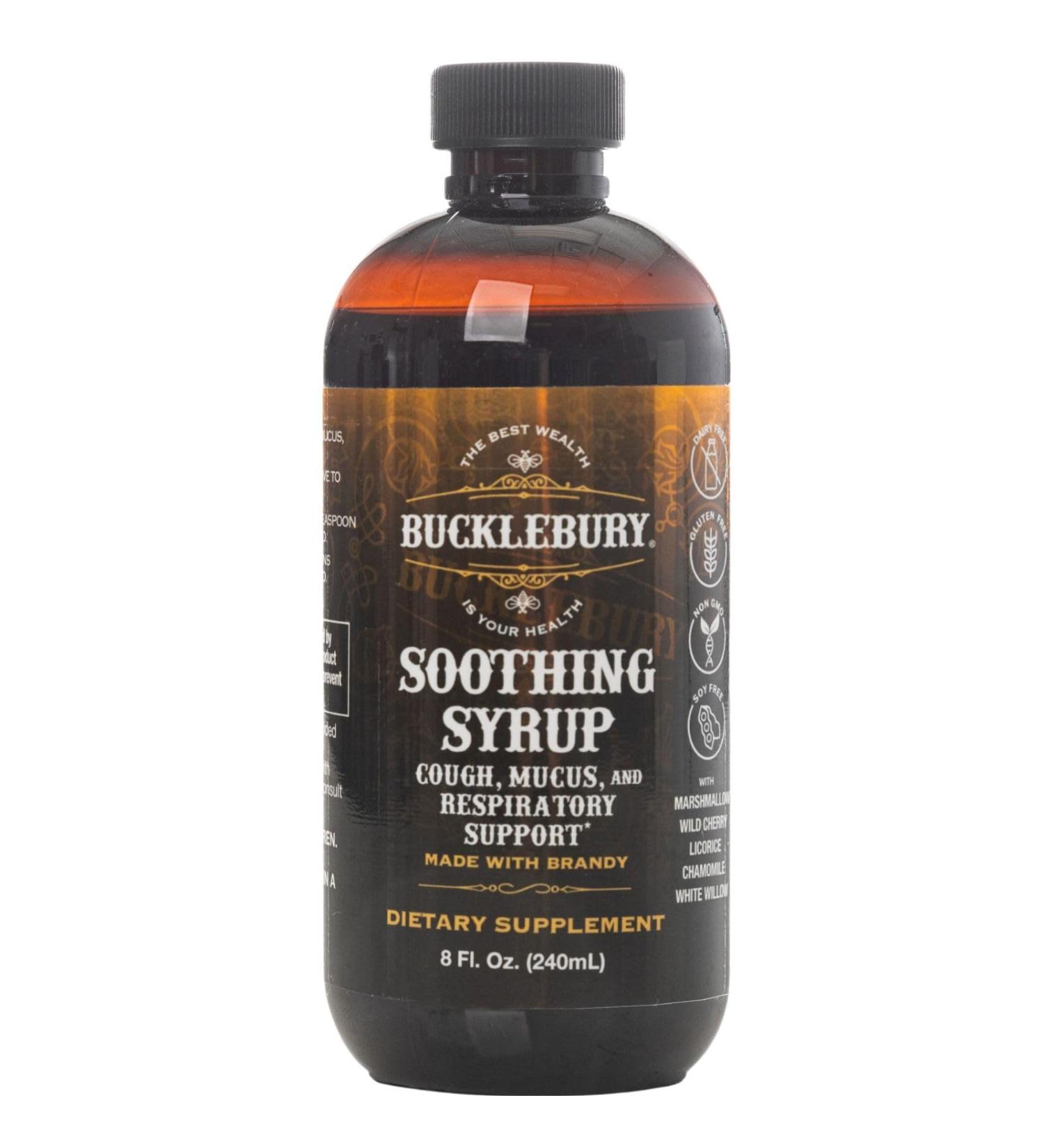 Bucklebury Soothing Herbal Syrup - Upper Respiratory Support Supplement - 8 fl oz - Buy Online on GoSupps.com