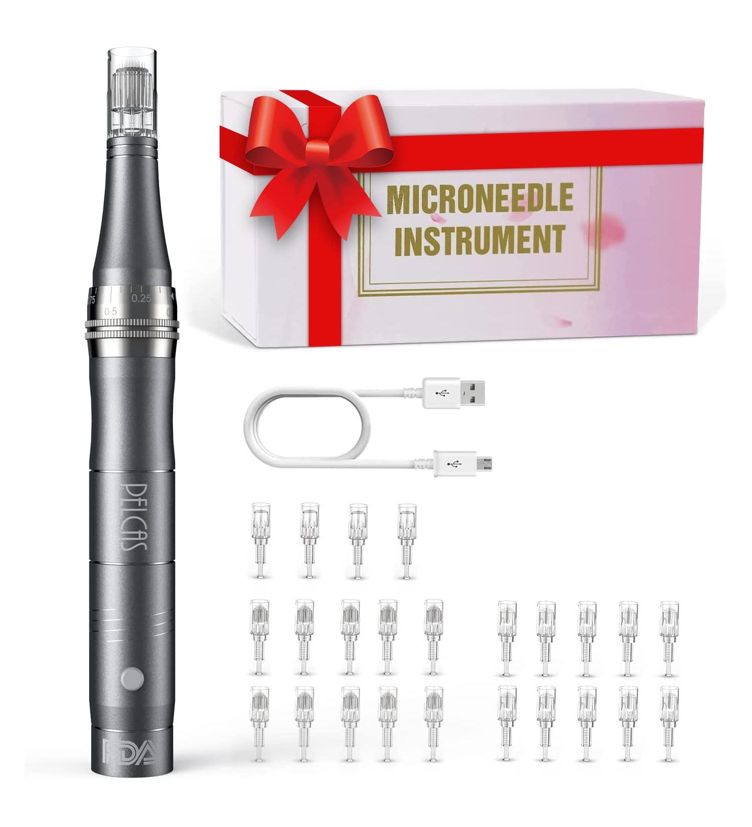 PELCAS Cordless Electric Microneedling Pen with 24