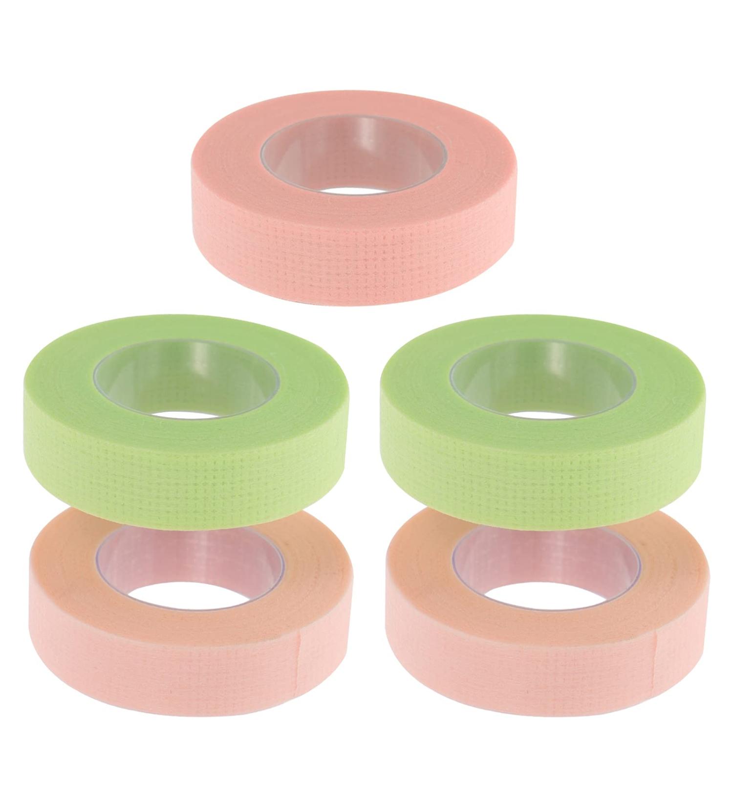 5 Rolls Grafting Eyelash Tape Applicator Natural Clean Care Eyelash Tape for Lash Extensions Make Micropore Eyes Lash Extension Tape Eyelid Gel Lipstick Breathable Non-woven Fabric - Buy Online on GoSupps.com