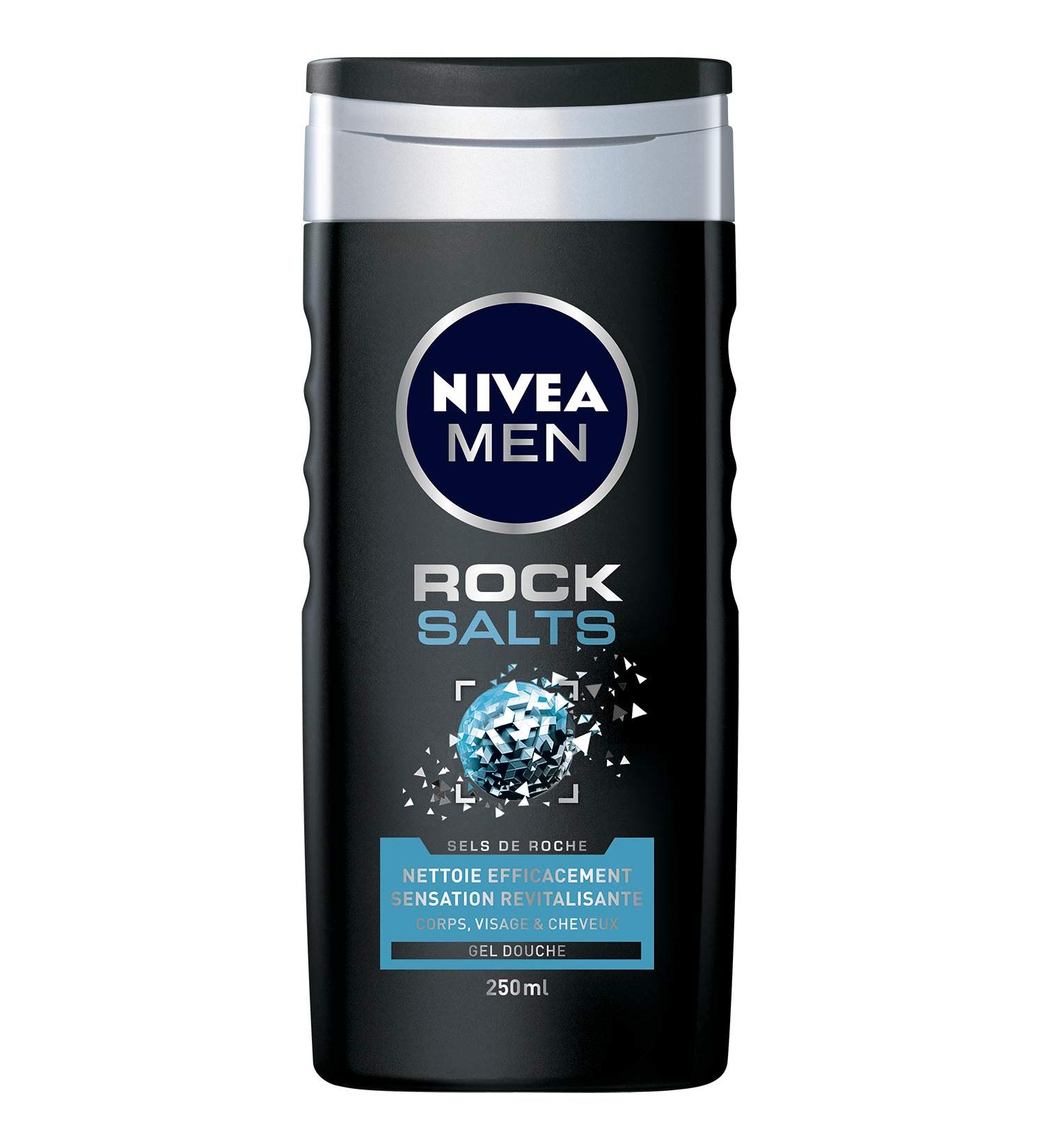 NIVEA MEN Shower Gel Rock Salts 250 ml 4 pieces