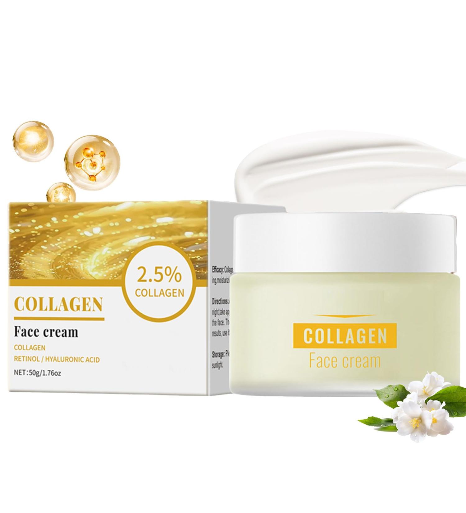 Cr me hydratante au collag ne pour le visage cr me stimulante au collag ne profond dans le s rum | Cr me raffermissante au r tinol qui r duit les rides rend la peau lisse et ferme pour les peaux - Buy Online on GoSupps.com