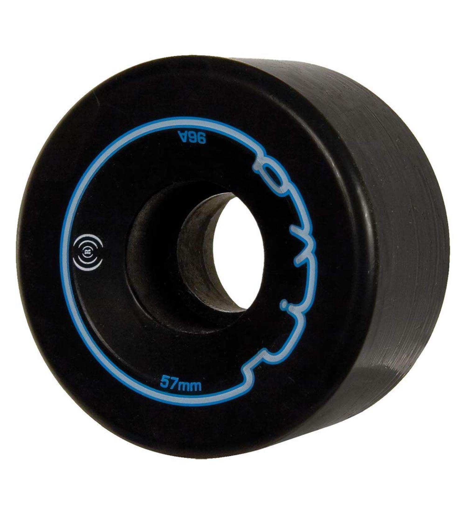 Sonar Wheels - Riva - Quad Roller Skate Wheels - 4 Pack of 32mm x 57mm 96A Wheels Black
