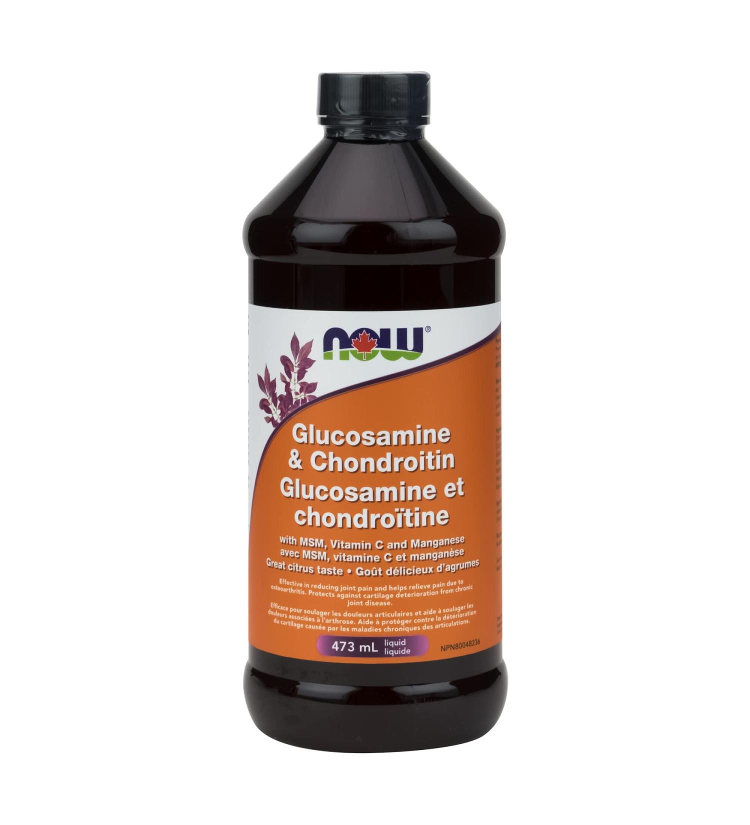 NOW Supplements Glucosamine Chondroitin & MSM Liquid 473mL - Buy Online on GoSupps.com