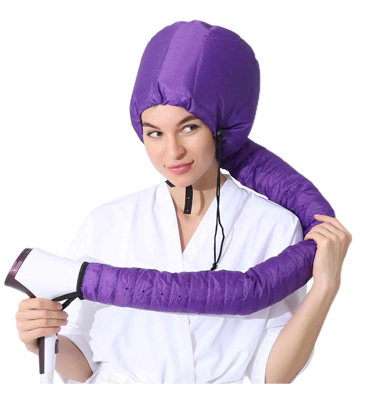Fiewmay Purple Hooded Hair Dryer Bonnet Cap for Quick and Hands-Free Deep Conditioning and Styling - Buy Online on GoSupps.com