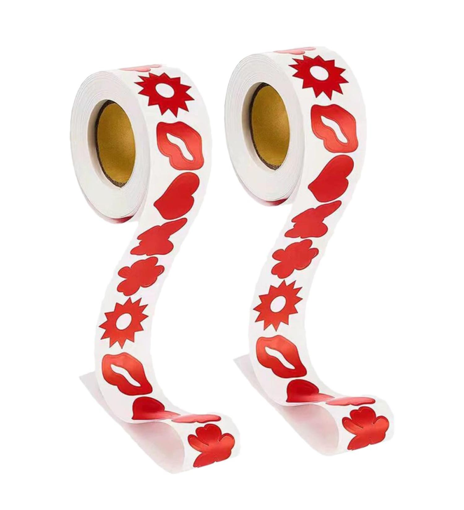 Lot de 2 Rouleaux de 500 Autocollants de Bronzage Corporel Auto-Adh sifs Rouges 15 Pouces Amovibles pour Bains de Soleil et Soins Corporels - Buy Online on GoSupps.com