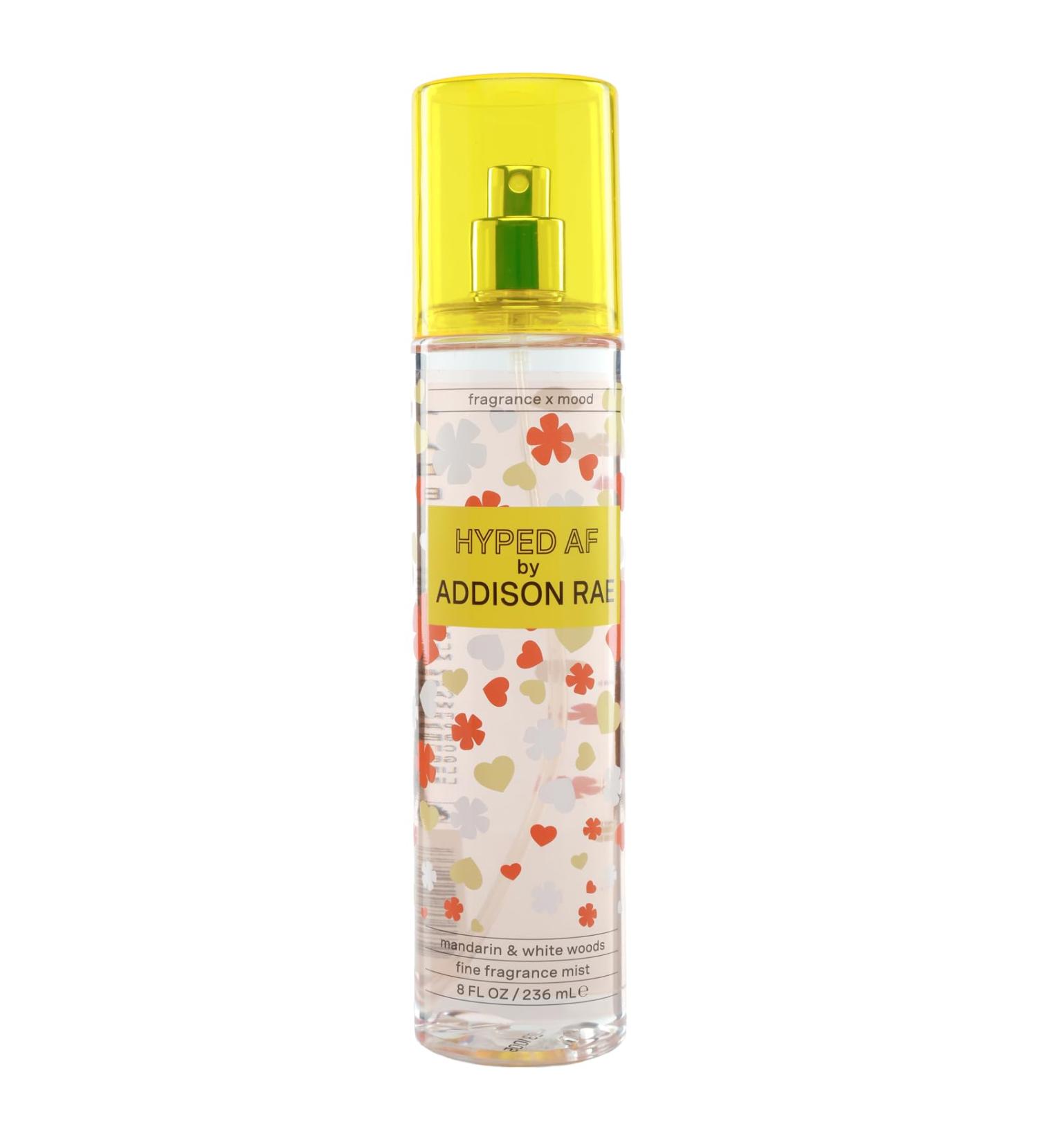 Addison Rae Hyped Body & Hair Mist for Women - Woody Citrus Feminine Scent - Body Spray Opens with Mandarin and Blood Orange - Long-Lasting Everyday Wear Fragrance for Her - Vegan Cruelty Free - 8oz Hyped AF - Woody Citrus - Buy Online on GoSupps.com