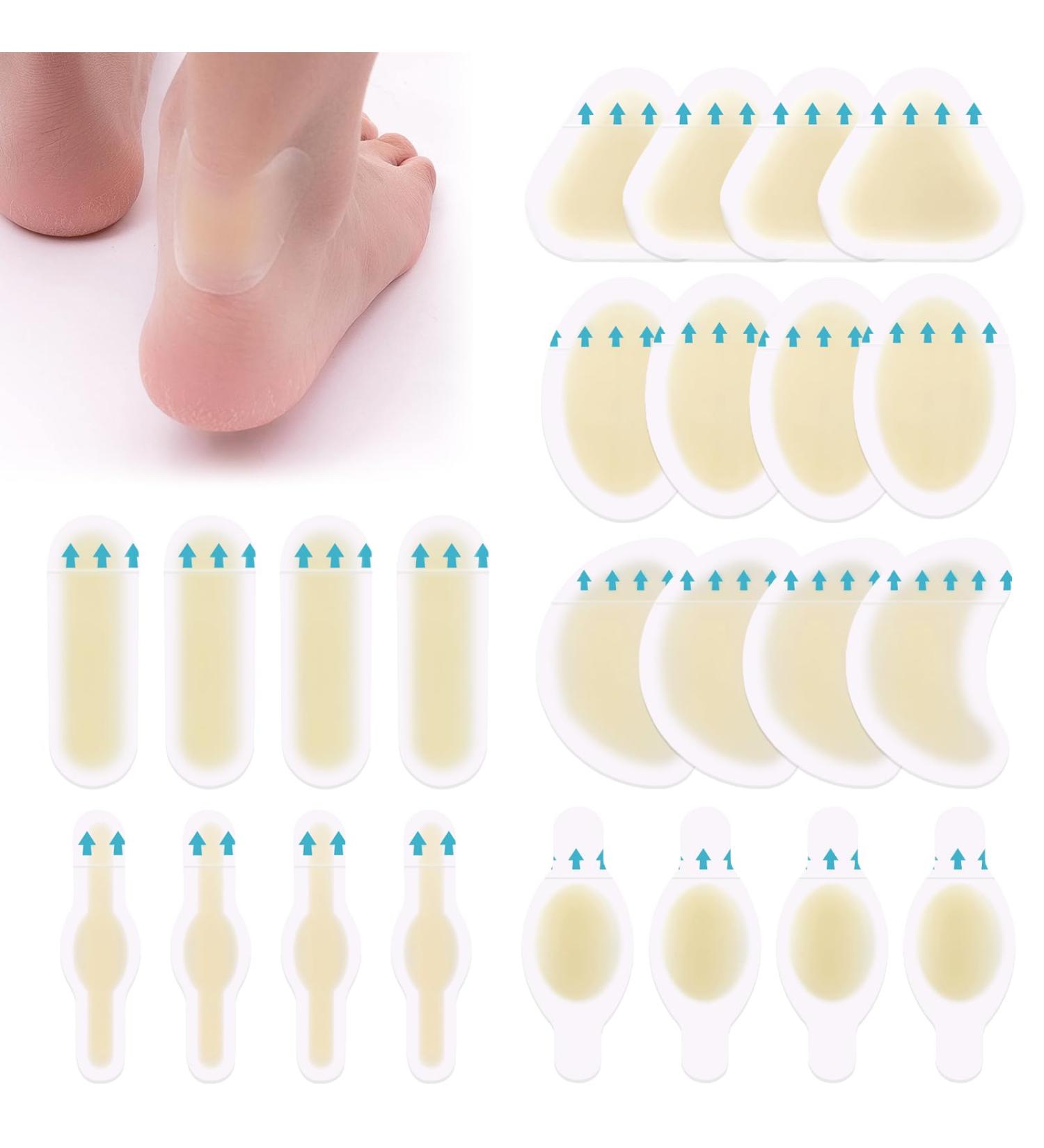 24 Pieces Gel Pavement for Protective Skin - Extra Friction Pain Relief for Toes Forefoot & Heels - Ultimate Foot Care (6x4PCs) - Buy Online on GoSupps.com