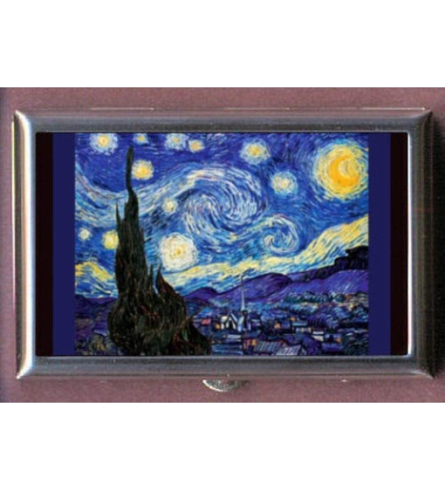 Starry Night by Vincent Van Gogh Post Impressionist Art Decorative Pill Box