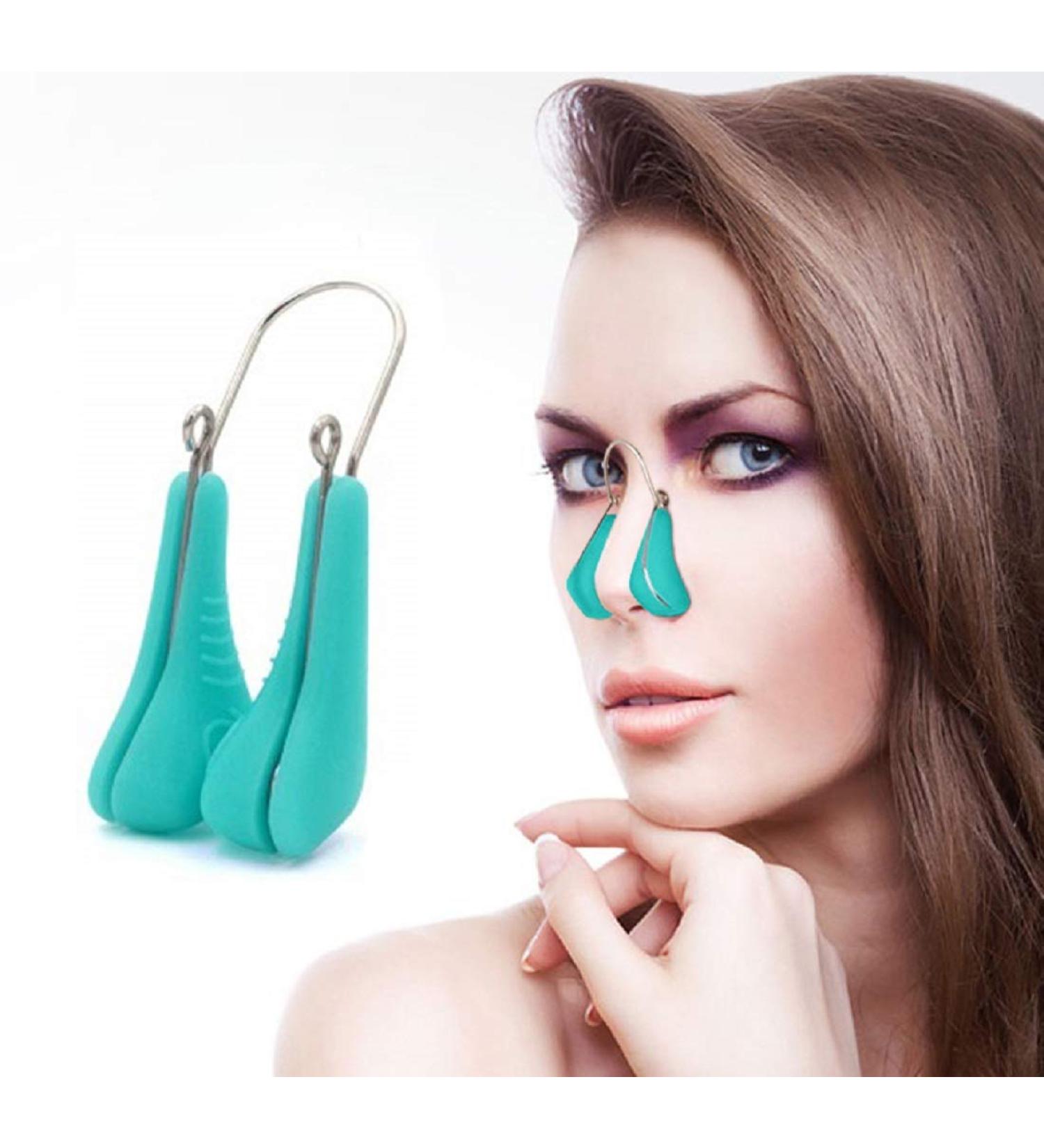 Nose Shaper Clip - Silicone Nose Lifter & Slimming Tool for Beautiful Straight Nose | Rhinoplasty Bridge Corrector for Women (Green - Buy Online on GoSupps.com