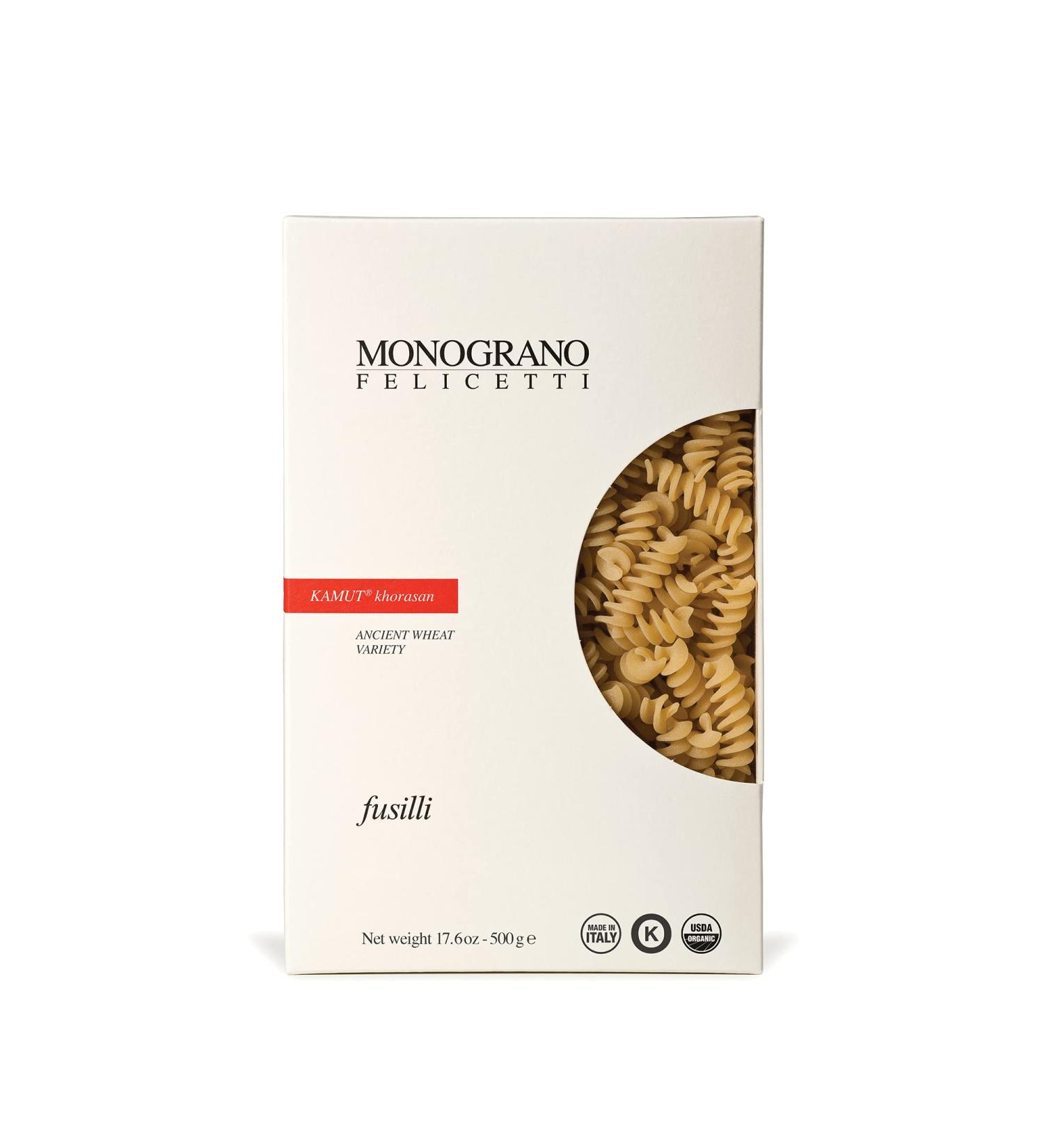 Monograno Felicetti Kamut Fusilli Pasta - 17.6oz - Organic Italian Non-GMO - Buy Online on GoSupps.com