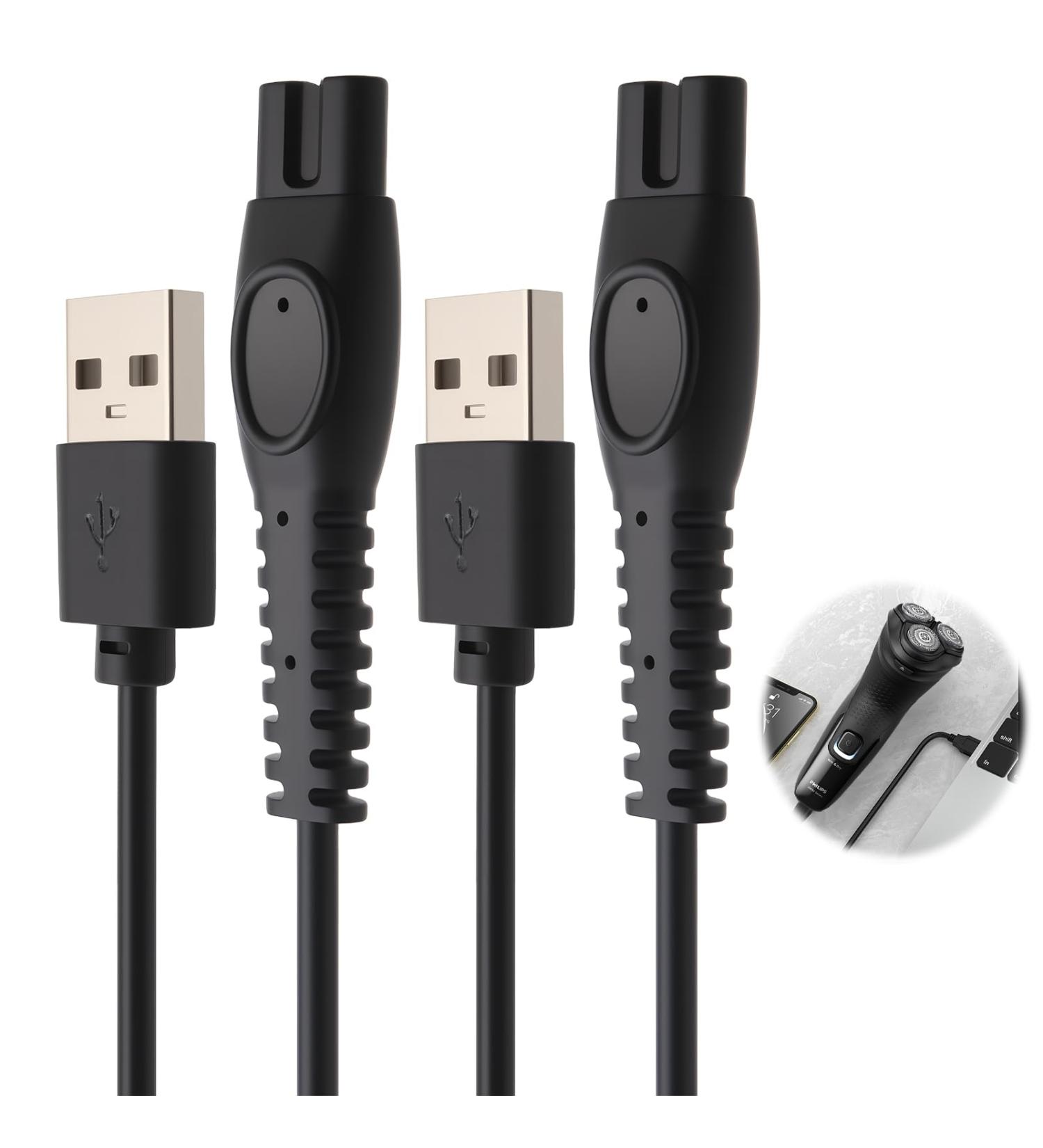 5V USB Cable Chargeur pour Philips One Blade QP2724 QP2720 QP2824 QP4530 QP4631 QP2734 MG7910 MG5910 MG9510 PQ888 PQ889 2400 One Blade Philipp 5V 1A USB Cable pour Rasoir Phillips 2 Pack - Buy Online on GoSupps.com