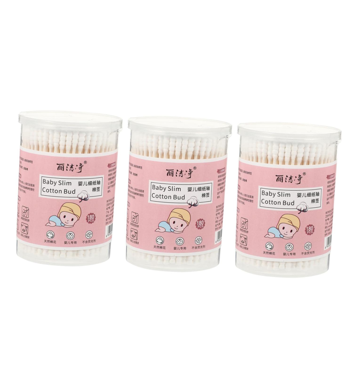 Beatifufu 3 Boxes Cotton Swab Baby Necessities Eye Shadow Applicator Multi-purpose Cotton Sticks Nose Cleaning Cotton Buds Makeup Supplies White Absorbent Cotton Thin Paper Stick Ear - Buy Online on GoSupps.com