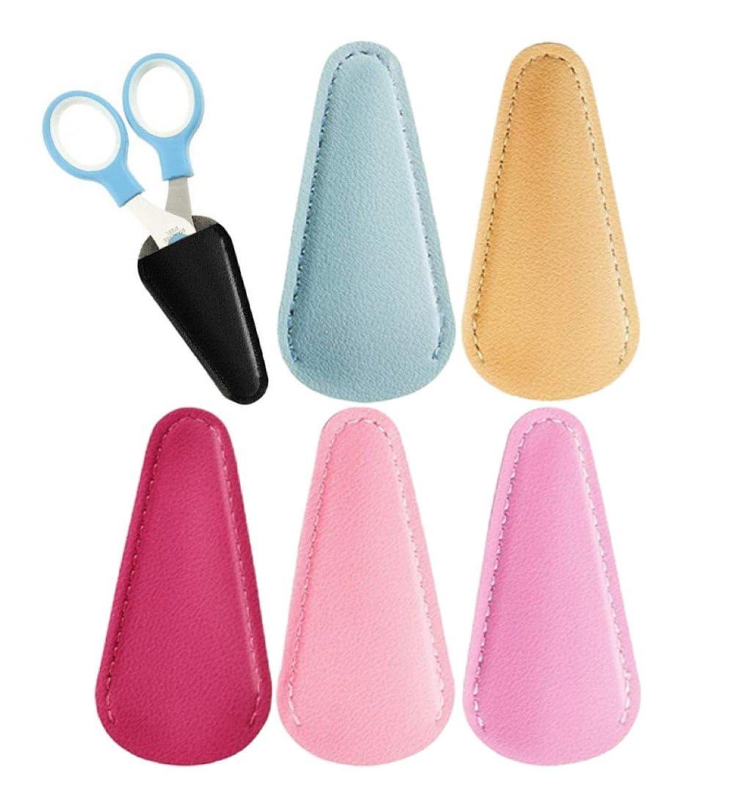 6 Pcs Embroidery Scissors Sheath Safety Scissors Protective Cover Leather Scissors Sheath Scissors Accessories Style2 - Buy Online on GoSupps.com