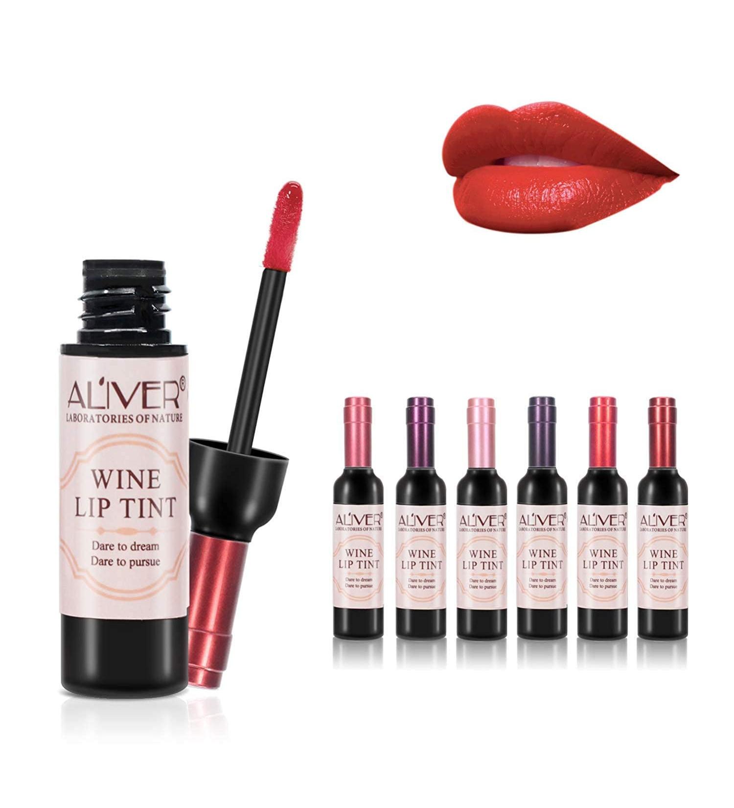ALIVER 6 Colors Wine Liquid Lipstick Set - Long Lasting Matte Lip Gloss (Pack of 7) - Buy Online on GoSupps.com