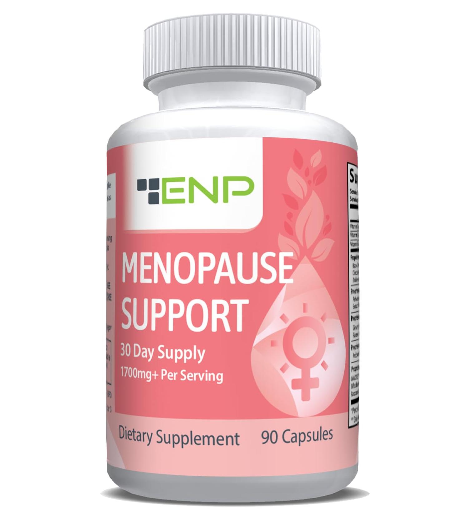 ENP Menopause Support for Women with Black Cohosh Red Clover and Prebiotic Blend