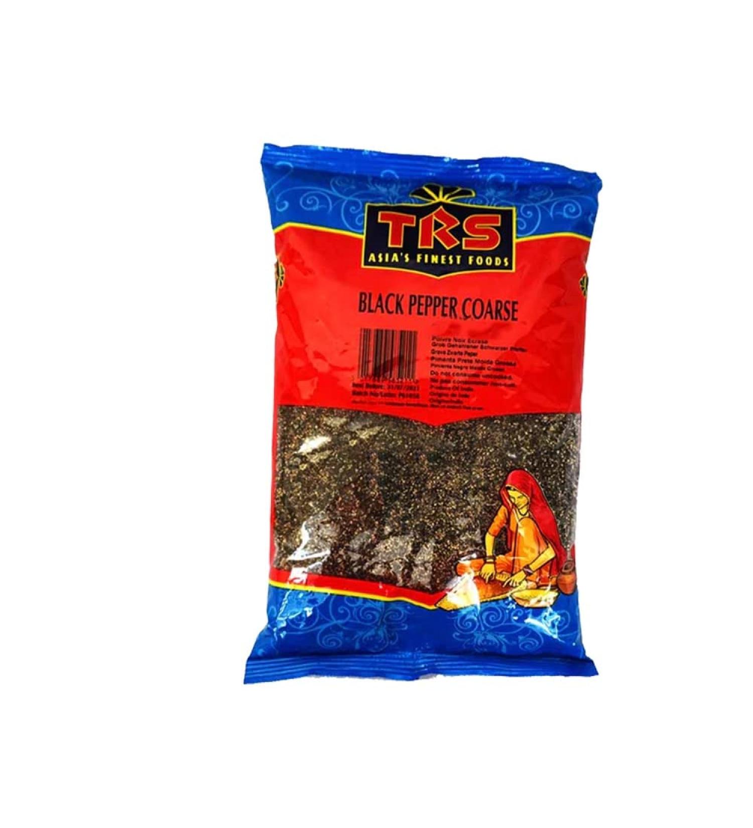 TRS Black Pepper Coarse | 100G |Crushed | Cracked Black Peppercorns | Spice Seasoning Dressing Coarse |Ground Black Pepper |Indian Origin - Buy Online on GoSupps.com