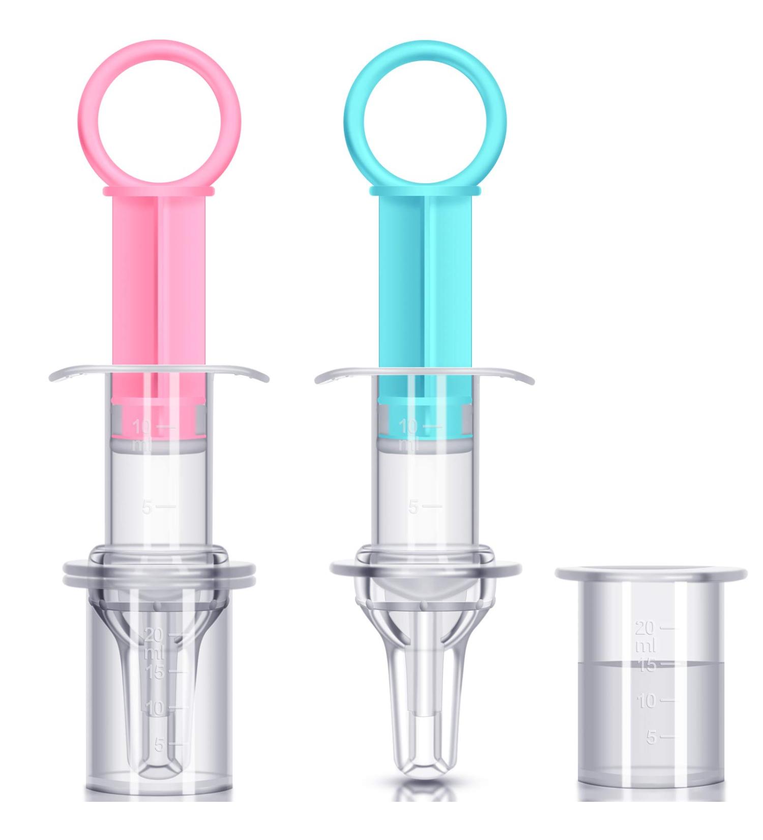 2 Pieces Baby Oral Feed Spray Liquid Feeder with Pacifier Head - Ideal for Newborns & Toddlers (Blue & Pink) - Buy Online on GoSupps.com