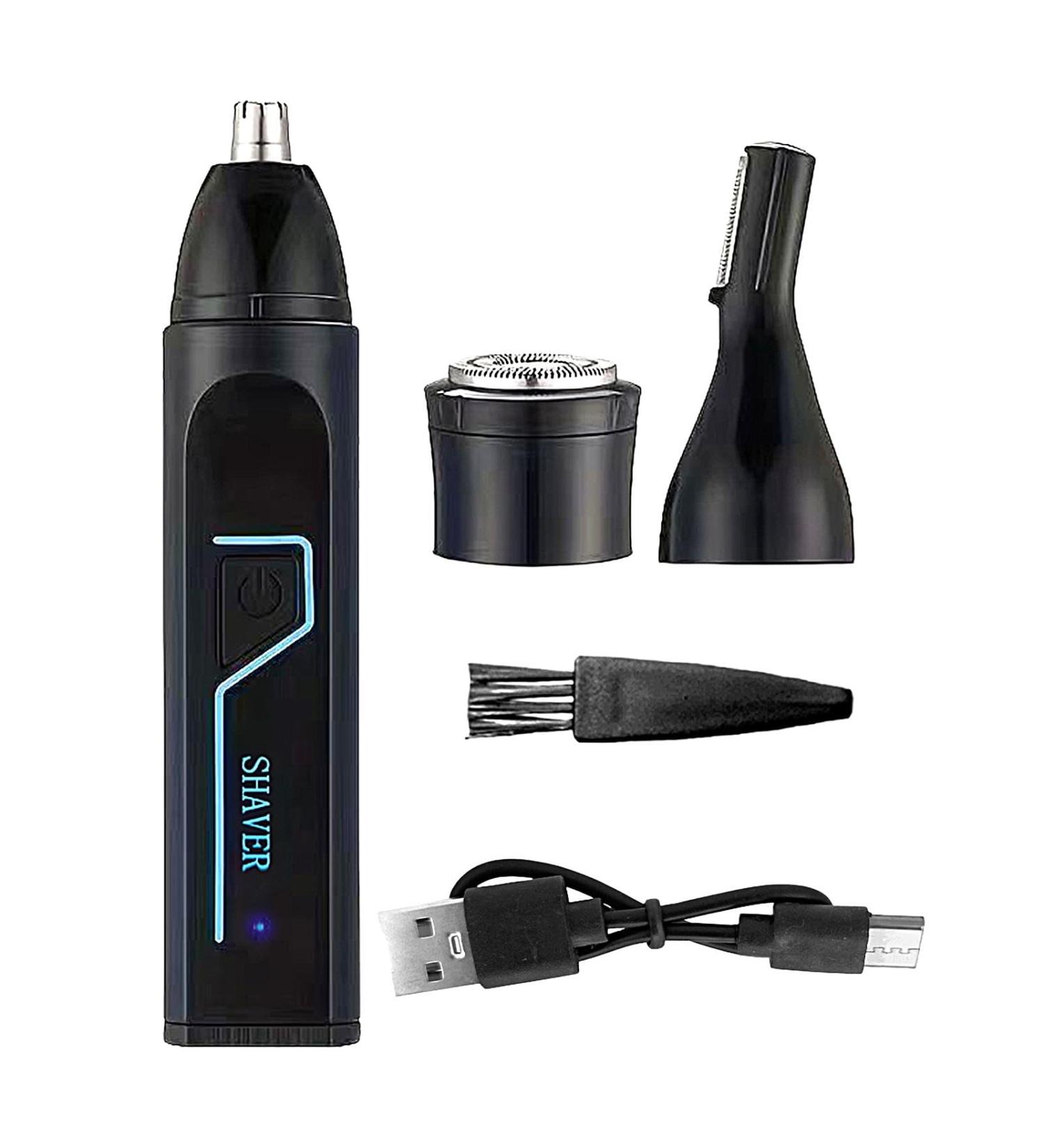 Nose Hair Trimmer for Men Eyebrow and Facial Hair Removal Machine Powerful hair clipper with motor detail Waterproof electric hair clipper interchangeable head trimmer for eyebrows - Buy Online on GoSupps.com