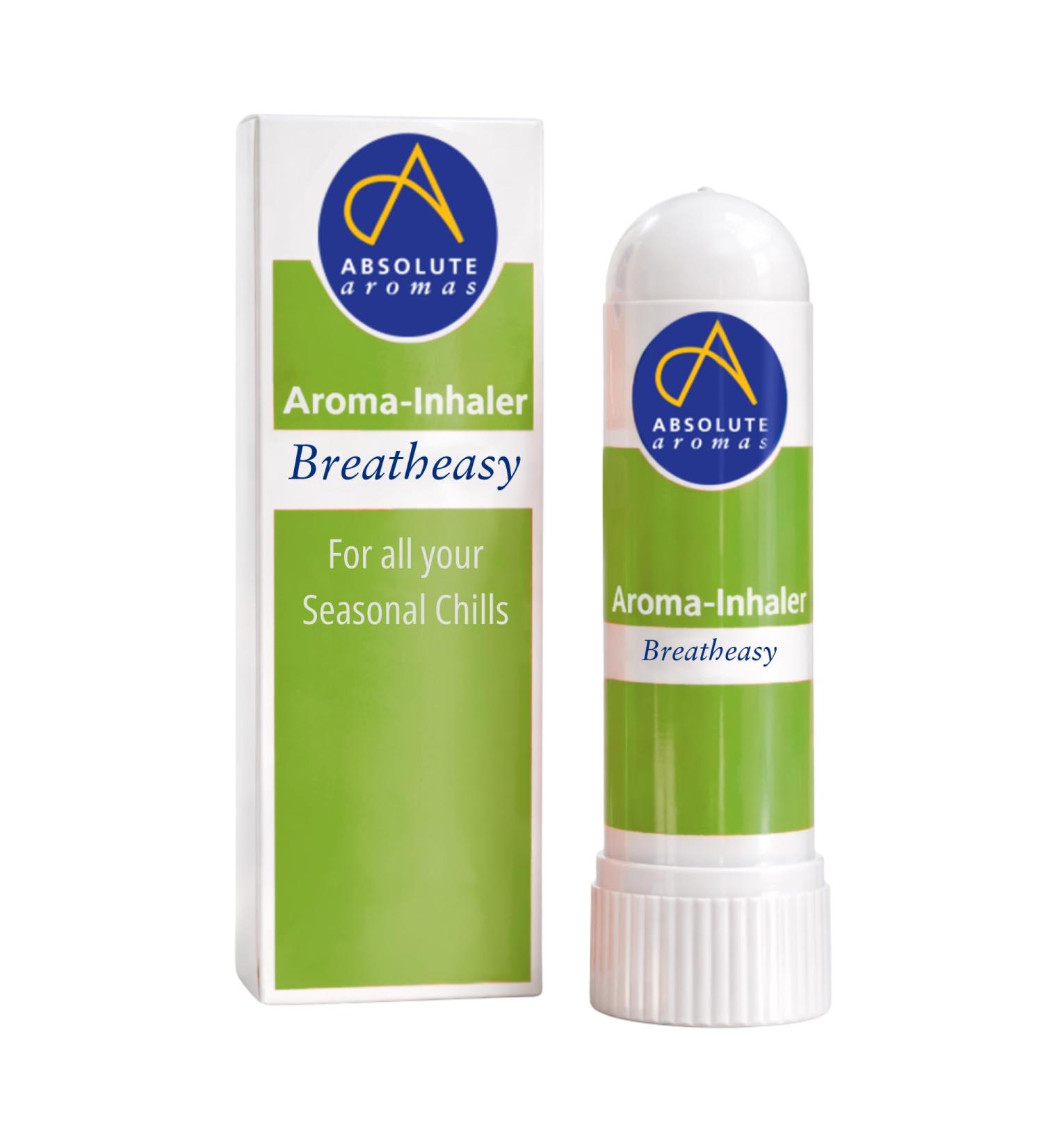 Absolute Aromas Breatheasy Aroma Inhaler with 100% Pure Natural Essential Oils - Eucalyptus Tea Tree Cajeput and Ravensara - Instant Congestion Relief for all your Chills - Buy Online on GoSupps.com