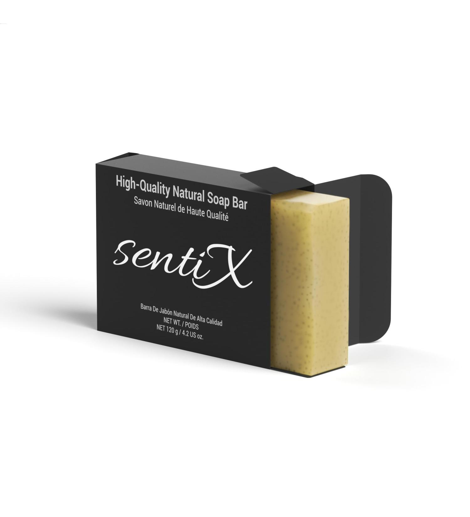 Natural Rosemary Soap Bar Rosemary Scented Exfoliating with Apricot Seed Powder Lemongrass Oil Plant-Based 120g Yellow