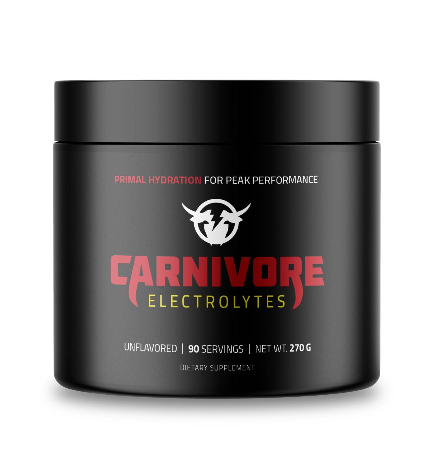 Premium Hydration Powder for Carnivore Diet | Keto Friendly Electrolyte Supplement - 90 Servings Unflavored - Optimal Energy & Recovery - Buy Online on GoSupps.com