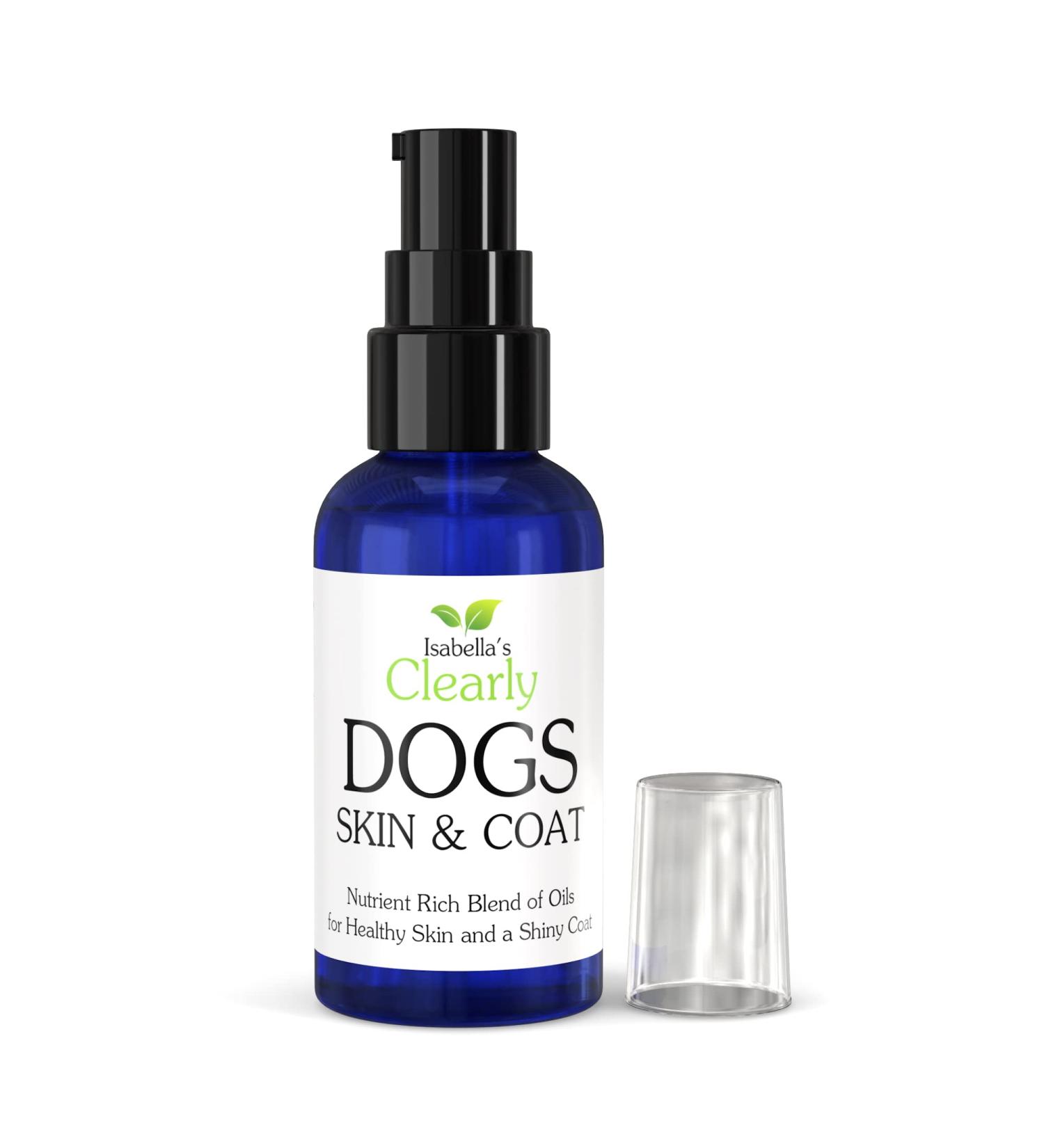 Clearly SKIN & COAT Topical Oil for Dogs | Relieve Dry Itchy Skin Add Shine to a Dull Coat Reduce Shedding with Coconut Olive and Almond Oils | Vegan Pet Product Made in The USA - Buy Online on GoSupps.com