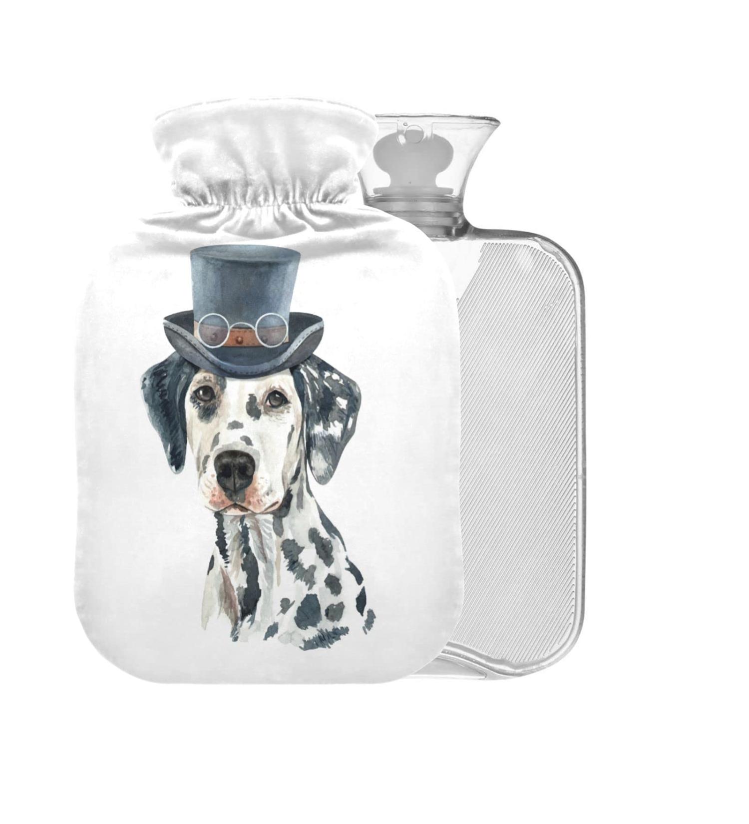 Dalmatian Dog Hot Water Bottle 2L - Large Comfortable Hot Water Bag for Pain Relief & Hot/Cold Therapy - Buy Online on GoSupps.com