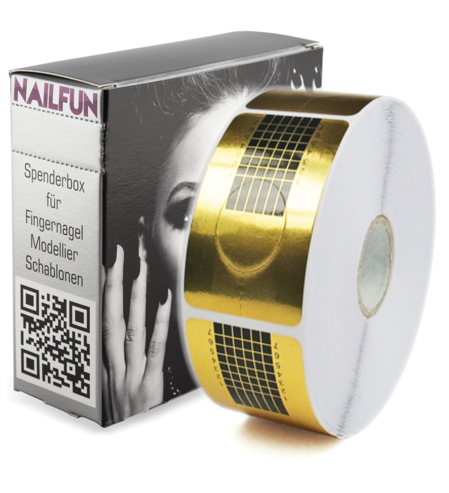 NAILFUN 1 Roll of 500 Self-Adhesive Gold Forms - Buy Online on GoSupps.com