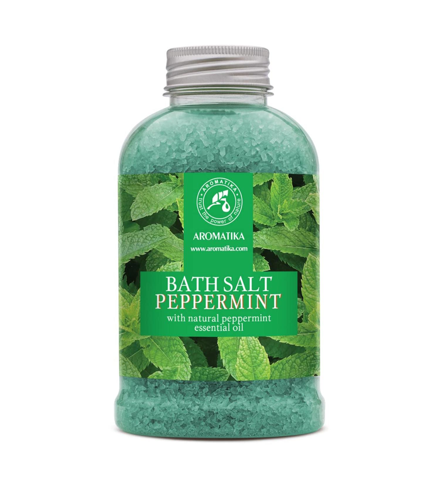 Peppermint Bath Sea Salt 21.16 Oz - Aromatherapy Bath Salts for Relaxing Bath Soak and Muscle Relaxation - Mint Essential Oil - Body Care - Buy Online on GoSupps.com