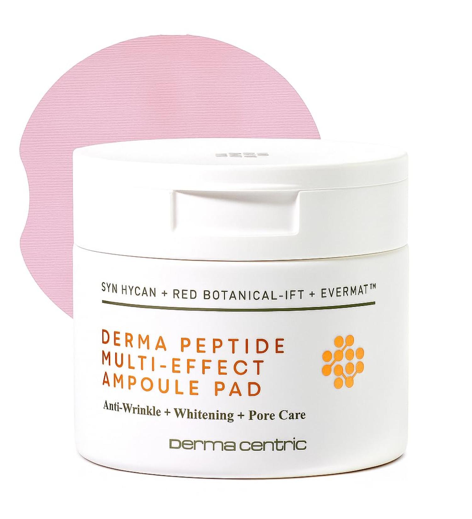 DERMACENTRIC Peptide Multi-Effect Ampoule Toner Cotton Pads Korean Skincare Vegan Hydrating & Firming Pore Minimizer & Exfoliator w/Ampoule Essence Toner (70 Sheets) - Buy Online on GoSupps.com