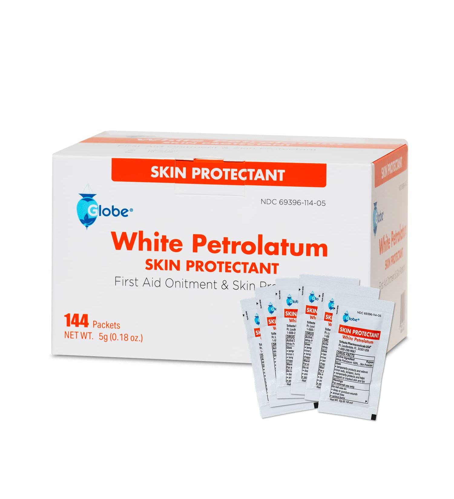144 Packets of White Petroleum Jelly for Dry Skin | Soothing and Healing Formula for Minor Skin Irritations | 5g Foil Packets - Buy Online on GoSupps.com