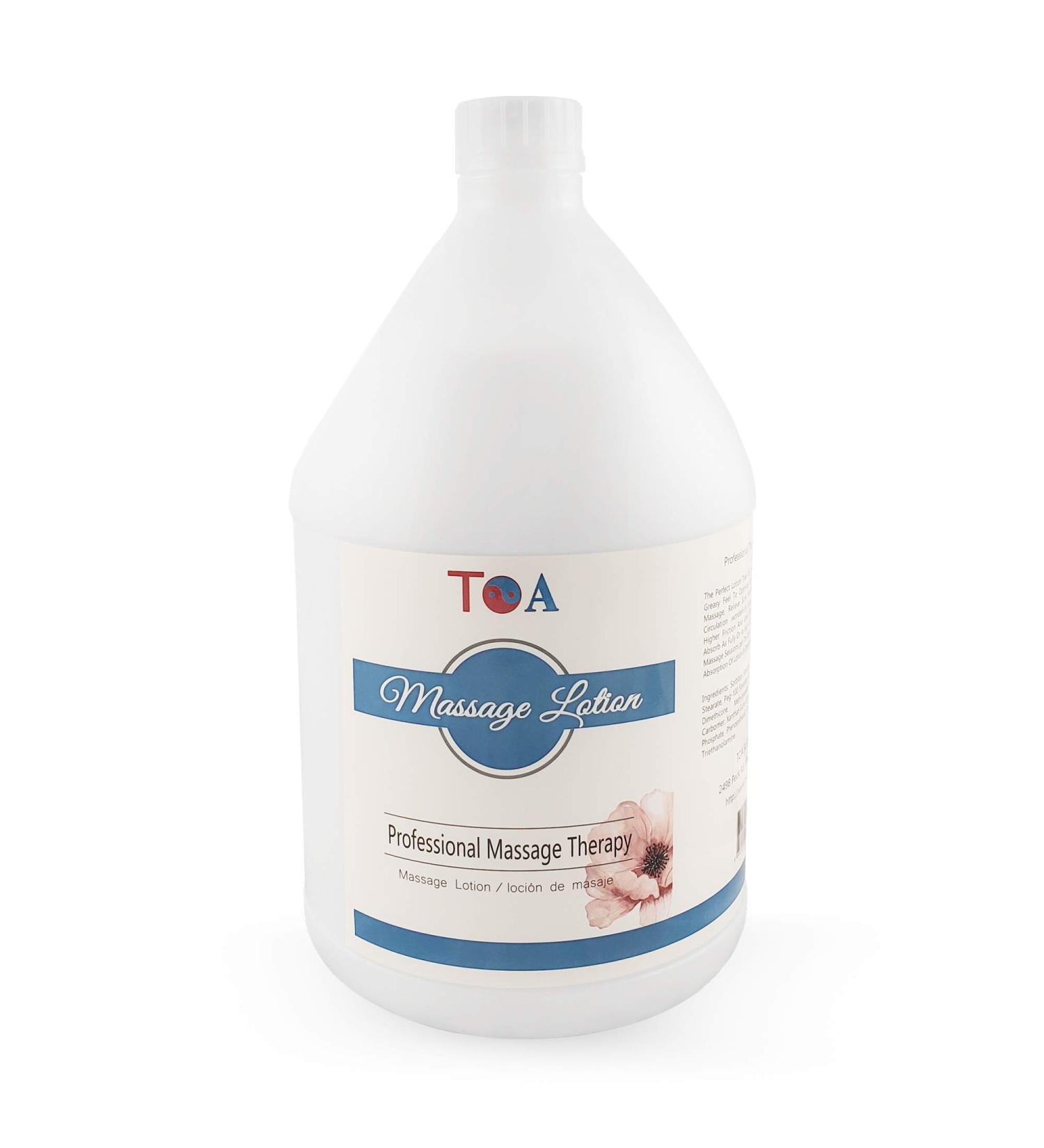 TOA Deluxe Massage Lotion with Pump | Vitamin-Rich Natural Ingredients Moisturizes & Hydrates Skin | 1 Gallon for All Skin Types - Buy Online on GoSupps.com