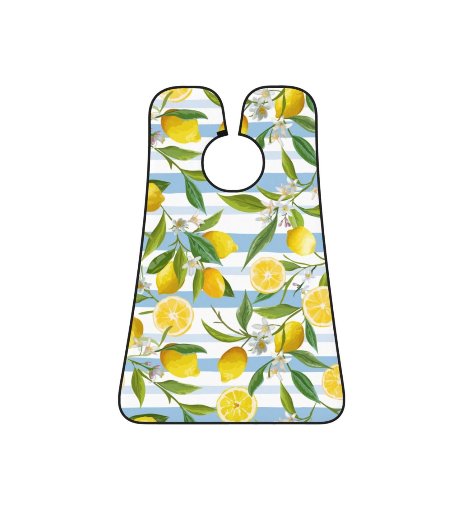 Lemon Flower Beard Bib | Non-Stick Grooming Cloth for Shaving & Trimming | Summer Fruit Beard Hair Catcher | Perfect Grooming Gifts for Men - Buy Online on GoSupps.com