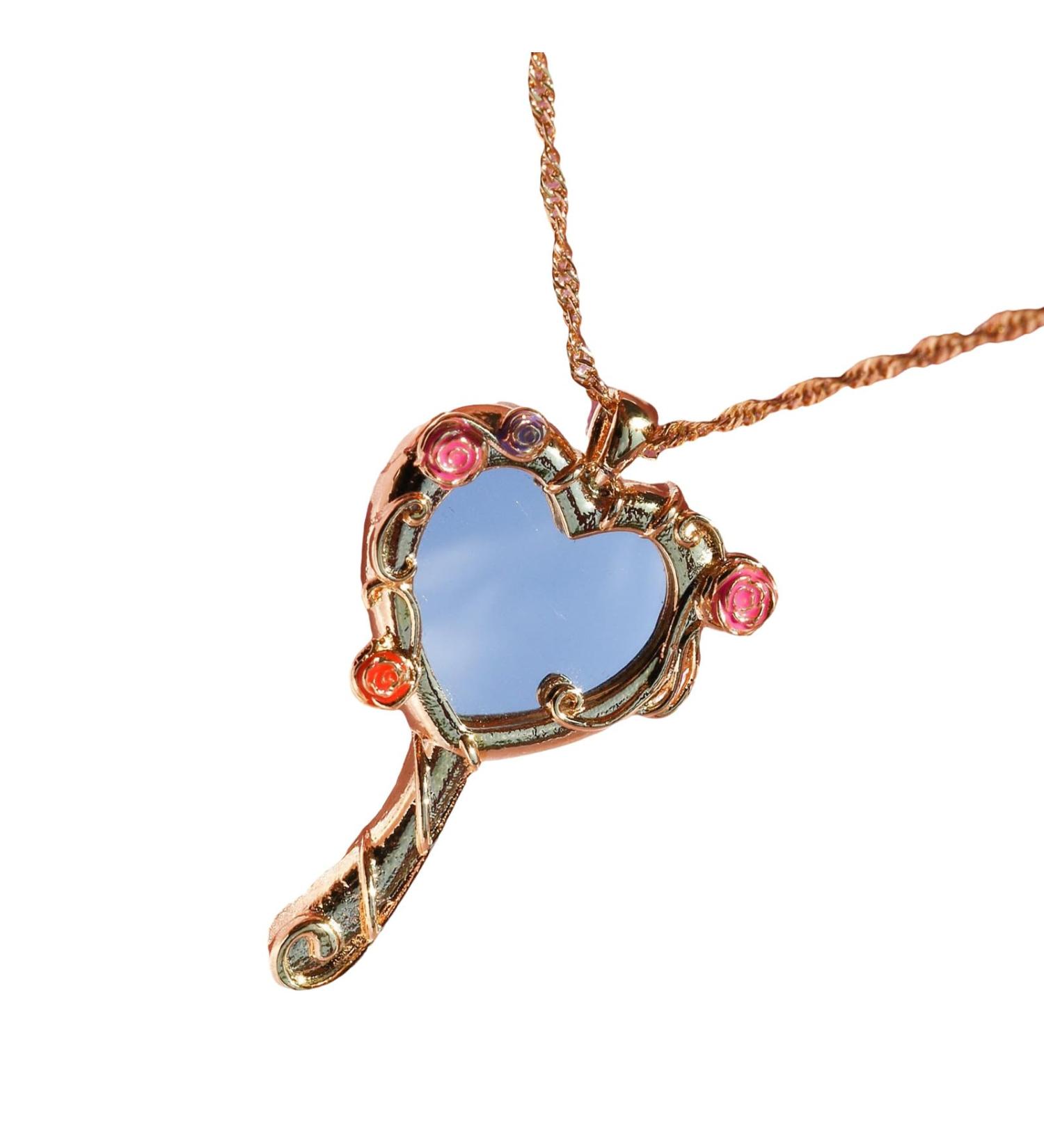 Oralgos Sparkling Heart-Shaped Glasses Necklace | Unique Gold Jewelry for Women & Girls | Fashionable Accessory - Buy Online on GoSupps.com