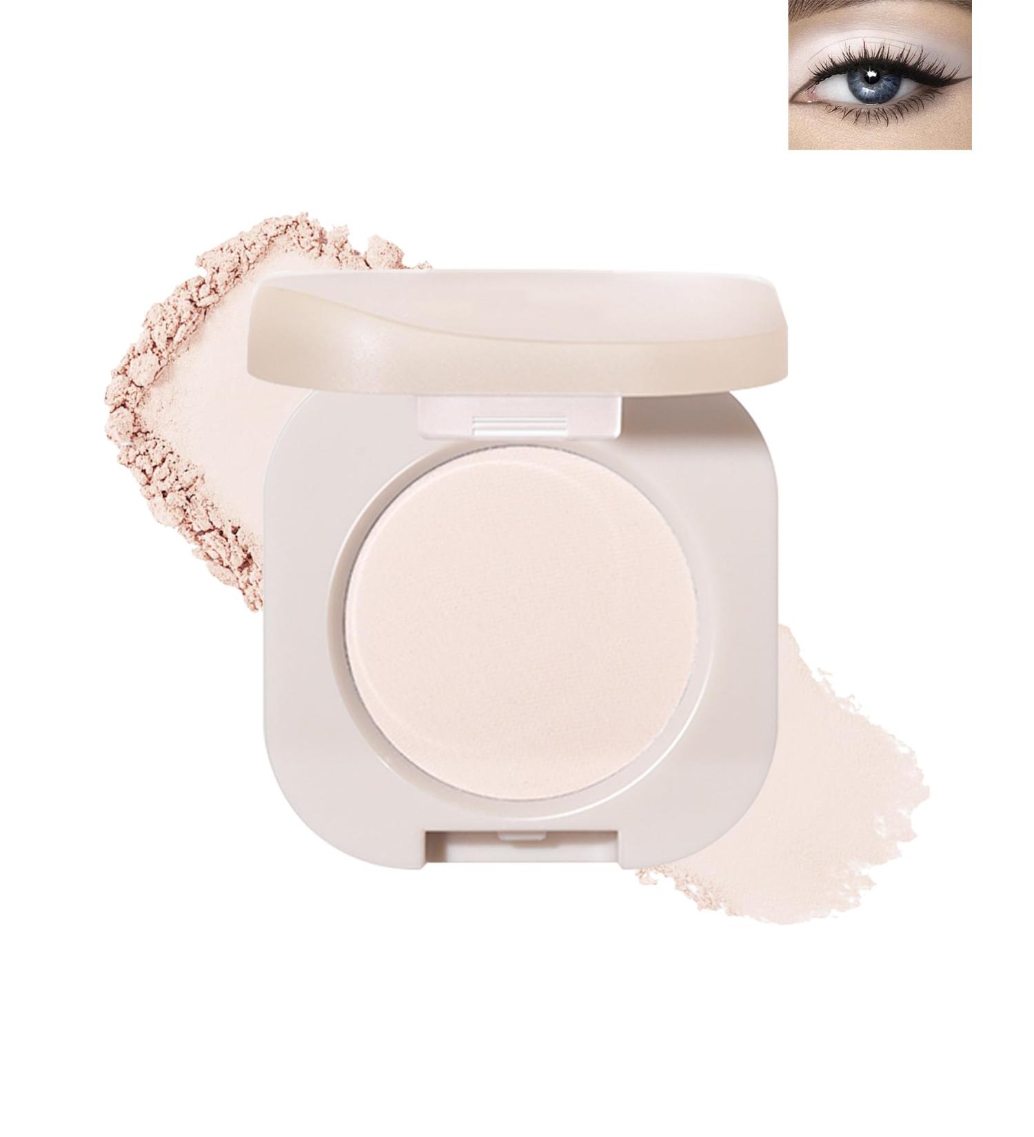 Buy Moonlight 01# Single Matte Eyeshadow - Ultra-Fine High Pigment Off White Nude Palette for Long-Lasting Korean Eye Makeup - Buy Online on GoSupps.com