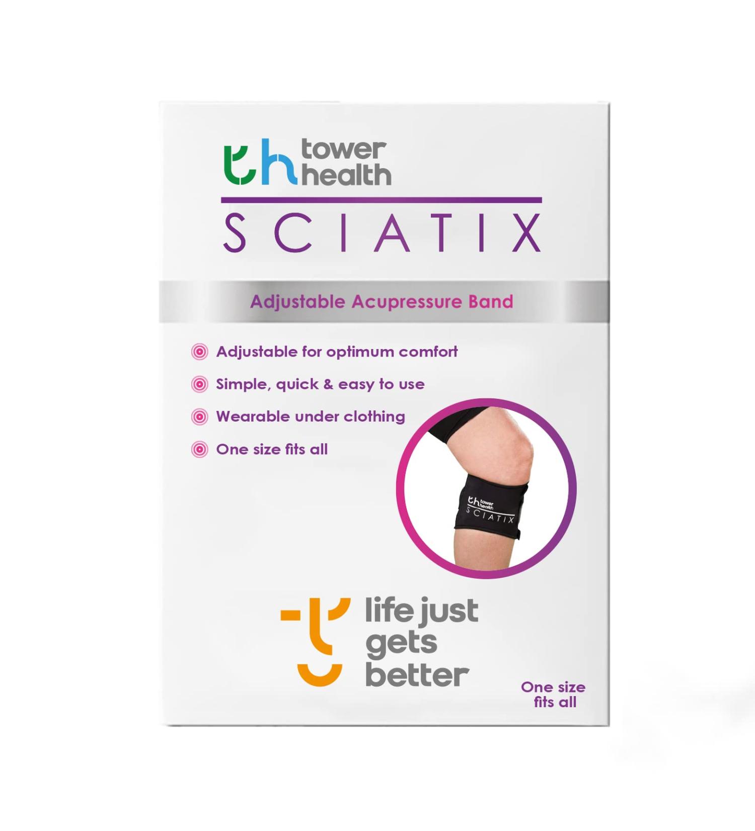 Sciatix - Instant Sciatica Relief |Helps Relieve Back Pain and Sciatic Pain (Sciatica) by Acupressure Compression Relief Calf WRAP. Class I Medical Device - Buy Online on GoSupps.com