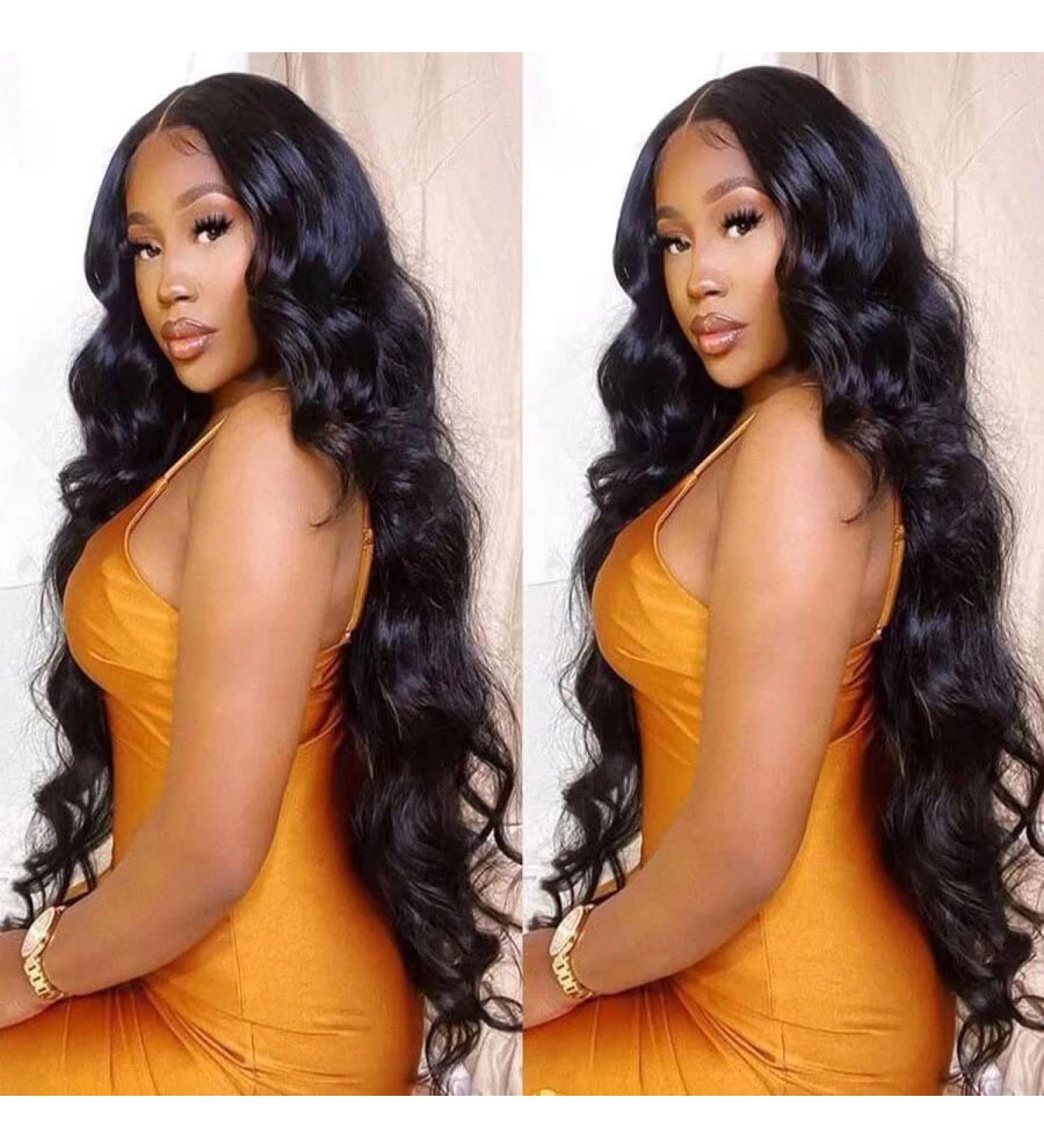 28 Bele 13x6 HD Lace Front Wig 180% Density Body Wave Brazilian Virgin Human Hair - Natural Color Pre Plucked with Baby Hair - Buy Online on GoSupps.com