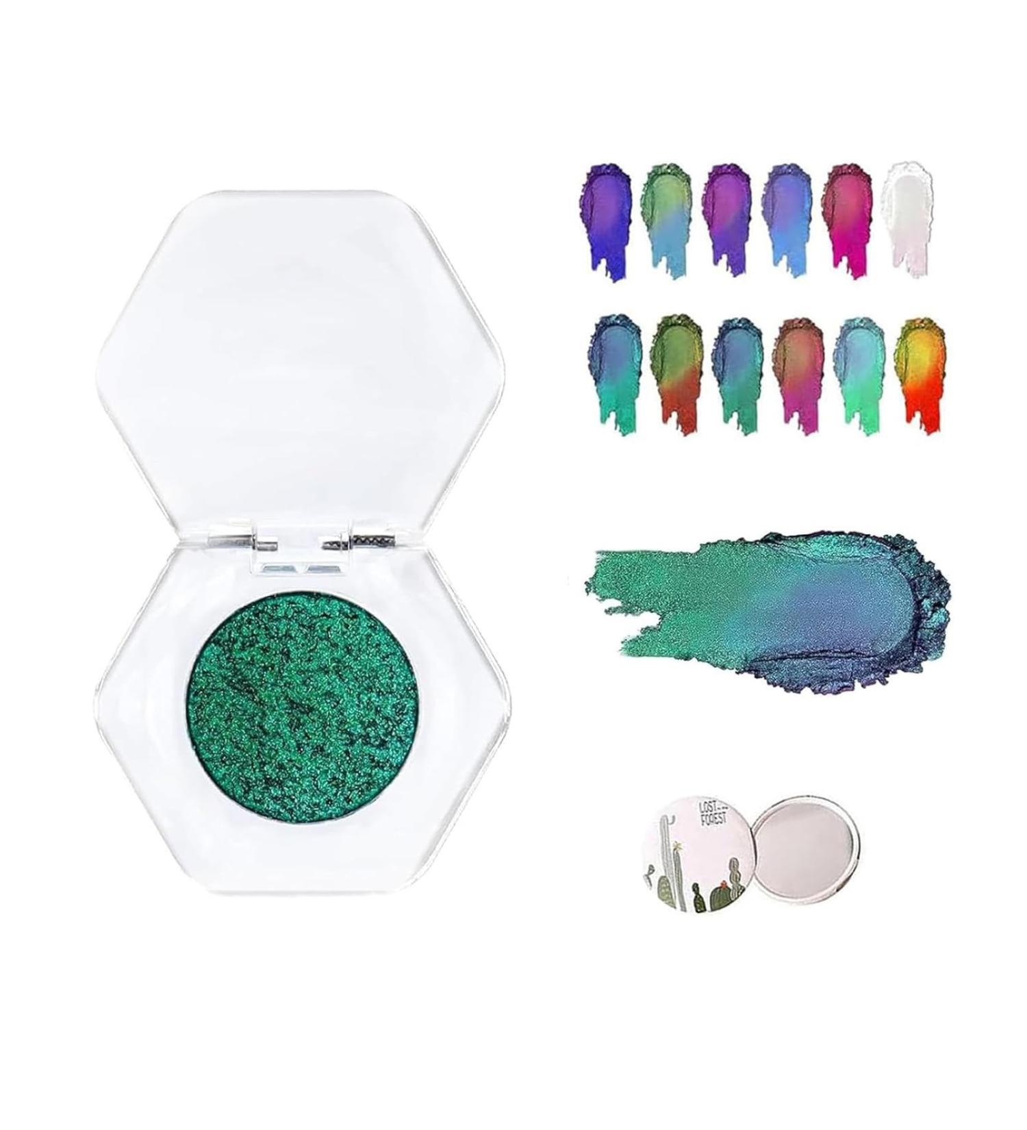 Adriana Nicole Cosmetics Eyeshadow Single Shadows Ethereal Single Color-Shifting Eyeshadow Eyeshadow With Exquisite Glitters Double Chrome Eye Shadow (10#) - Buy Online on GoSupps.com