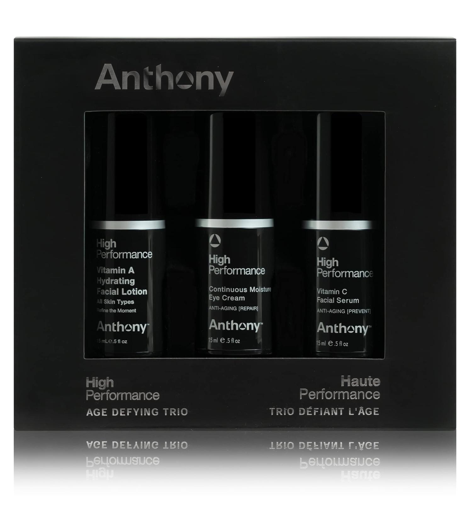 Buy Anthony High Performance Trio Kit | Eye Cream Vitamin C Serum & Hydrating Lotion | Anti-Aging Skincare for All Skin Types - International Shipping - Buy Online on GoSupps.com