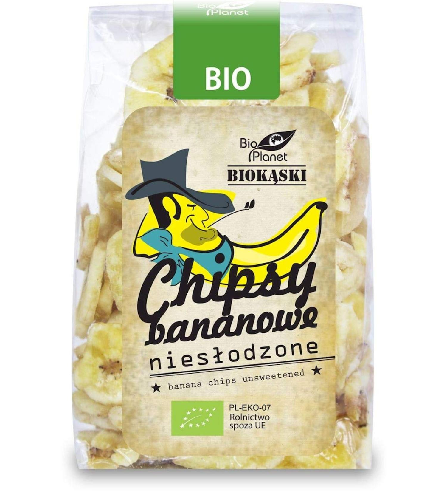 Unsweetened banana chips ORGANIC 150g - BIO PLANET
