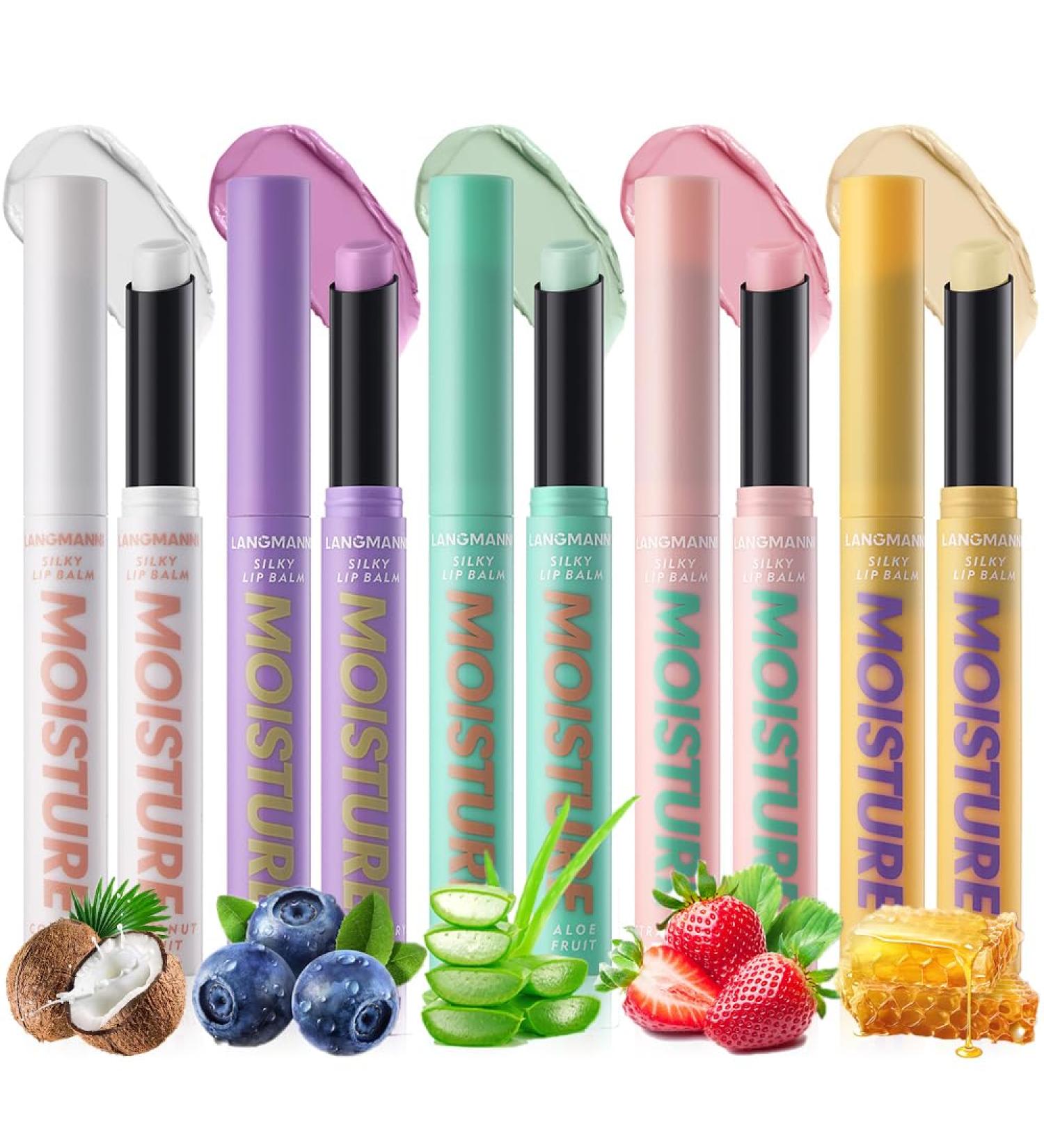 5 Pack Fruit Silky Honey Lip Balm Set | Deeply Hydrating & Nourishing | Blueberry Strawberry Honey Coconut Aloe Vera | Smooth Soft Lips | Moisturizes & Protects | Long-Lasting Lip Care - Buy Online on GoSupps.com