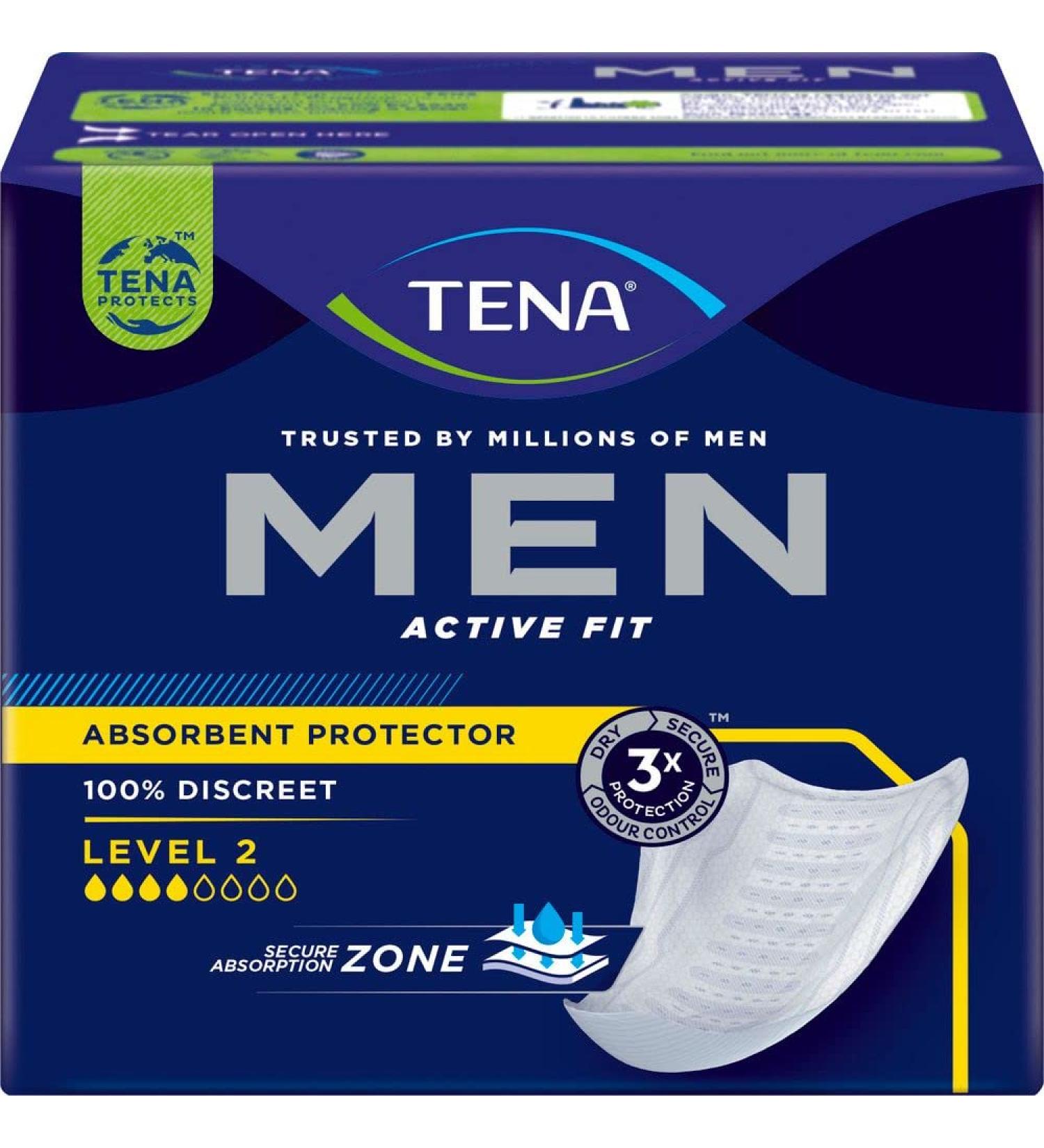 Tena for Men Level 2, 10-Piece Pack - Buy Online on GoSupps.com