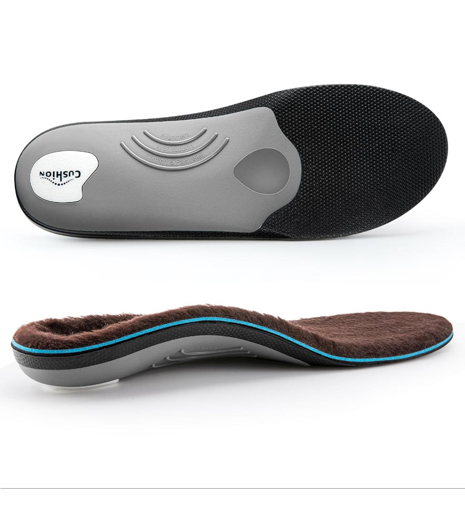 Topsole Orthopedic Insoles for Plantar Fasciitis Flat Feet & Heel Spurs | Comfort Shoe Inserts for Men & Women - 37-38 EU (24cm) Brown - Buy Online on GoSupps.com