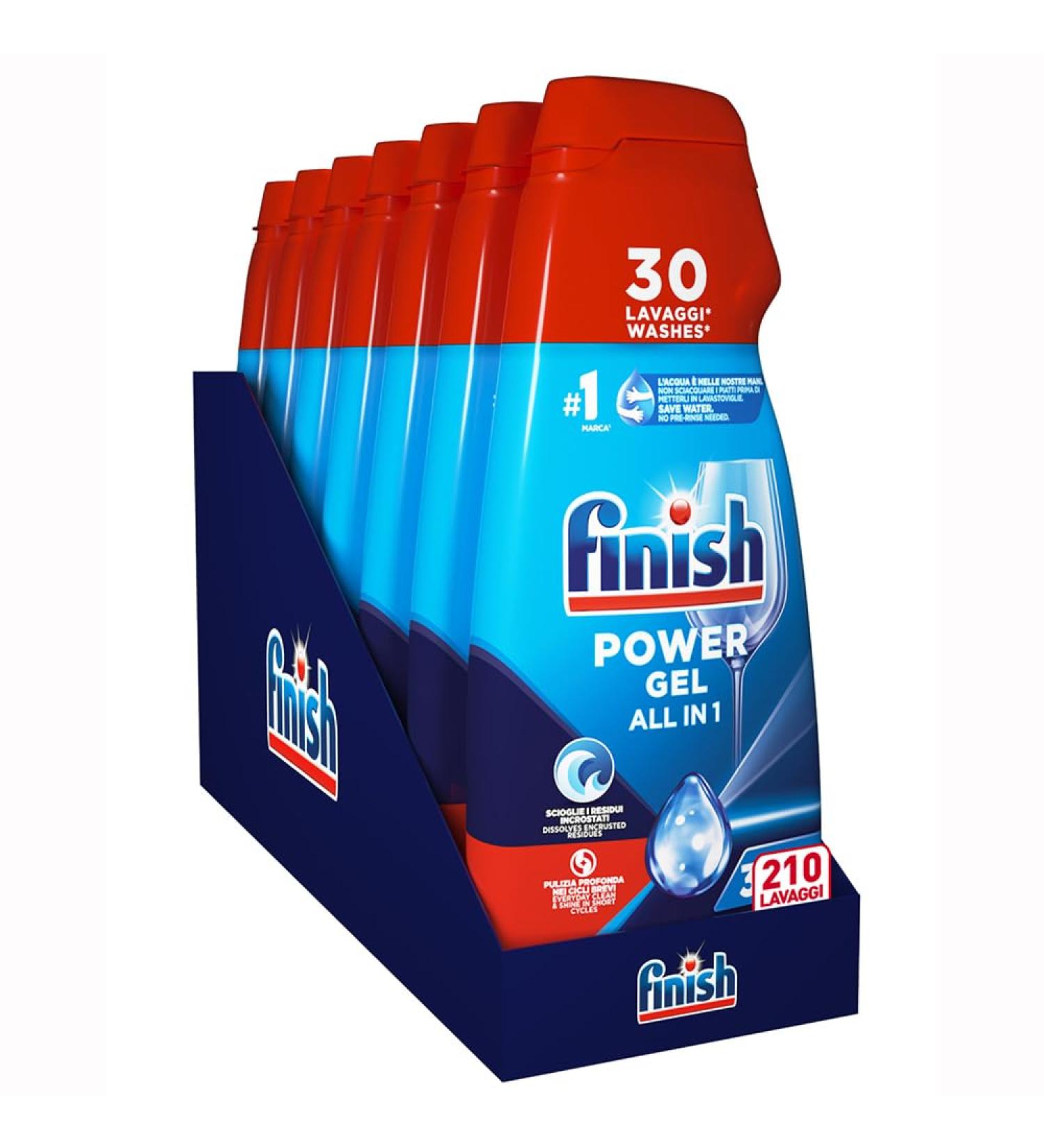Finish Powergel Dishwashing Detergent Fresh - 210 Washes 7 Packs 30 Perfume-Free Dishwashers 4.2L - International Shipping Available - Buy Online on GoSupps.com