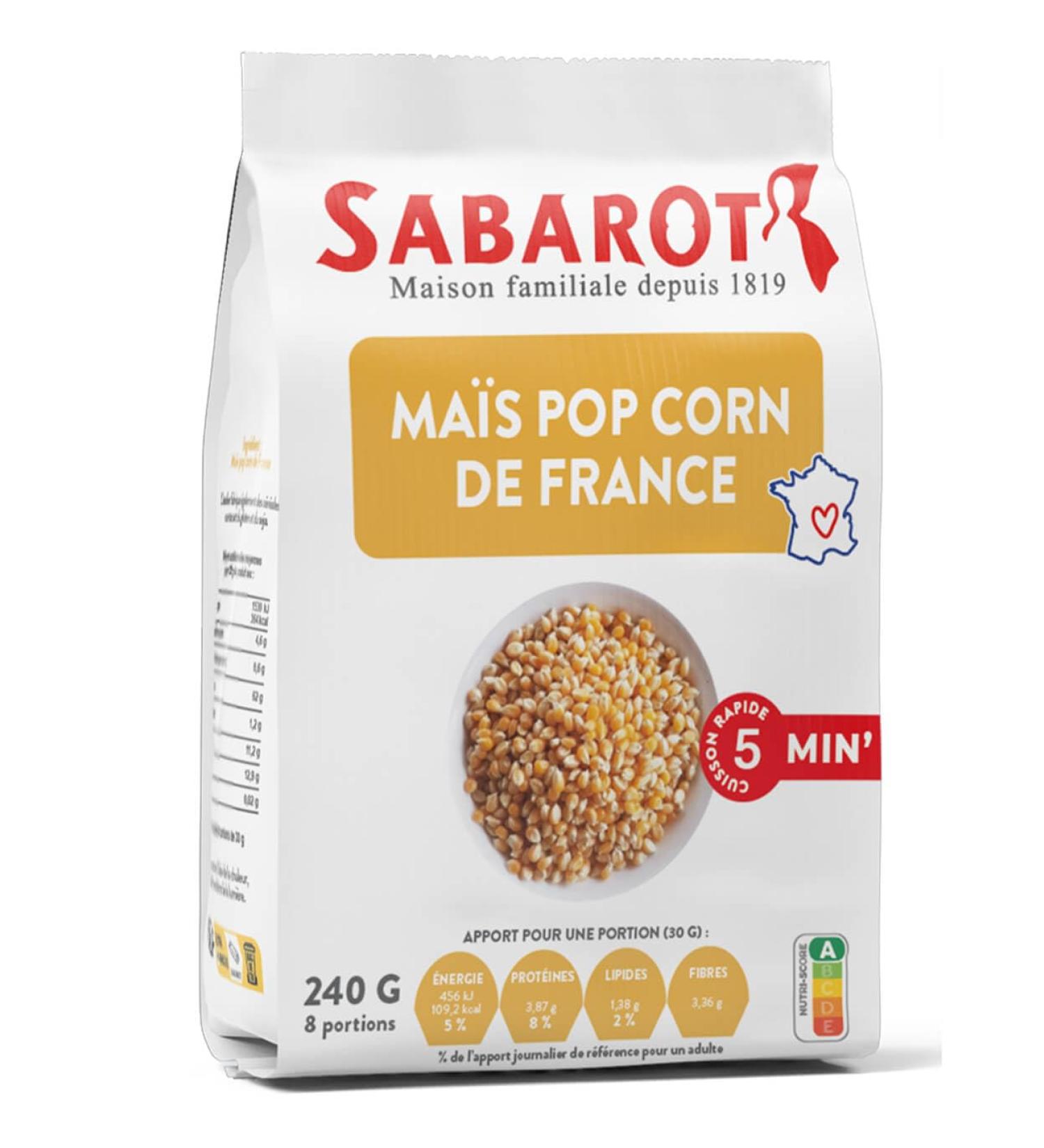 Ma s pop corn de France - Sachet papier 240g - Sabarot